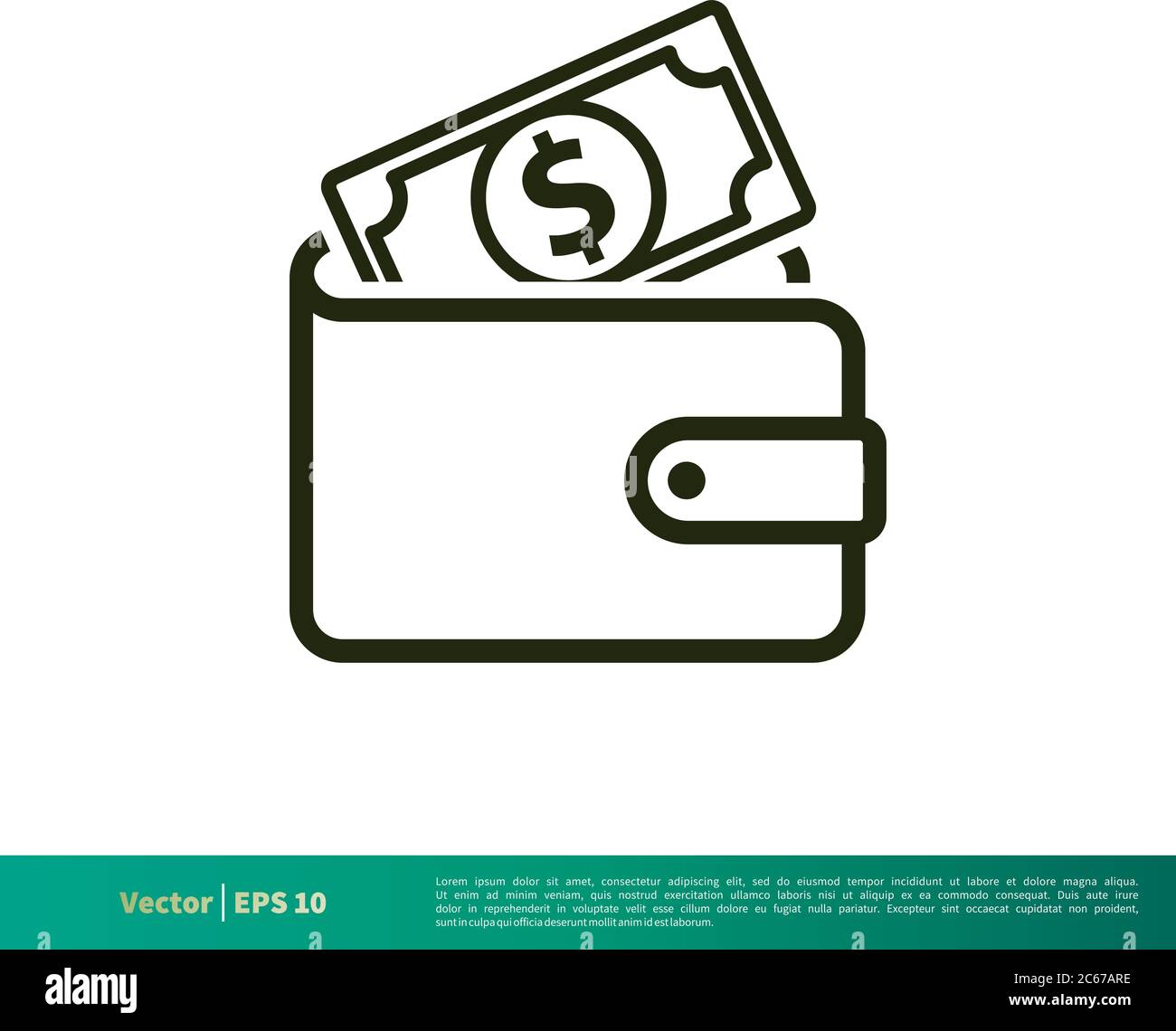 Wallet Icon Vector Logo Template Illustration Design. Editable Vector EPS 10. Stock Vector