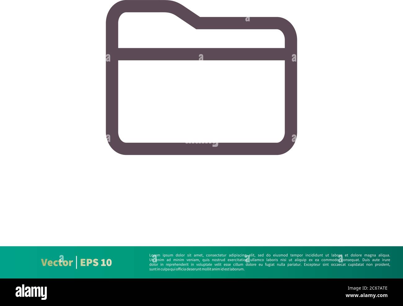 Folder Icon Vector Logo Template Illustration Design. Editable Vector EPS 10. Stock Vector
