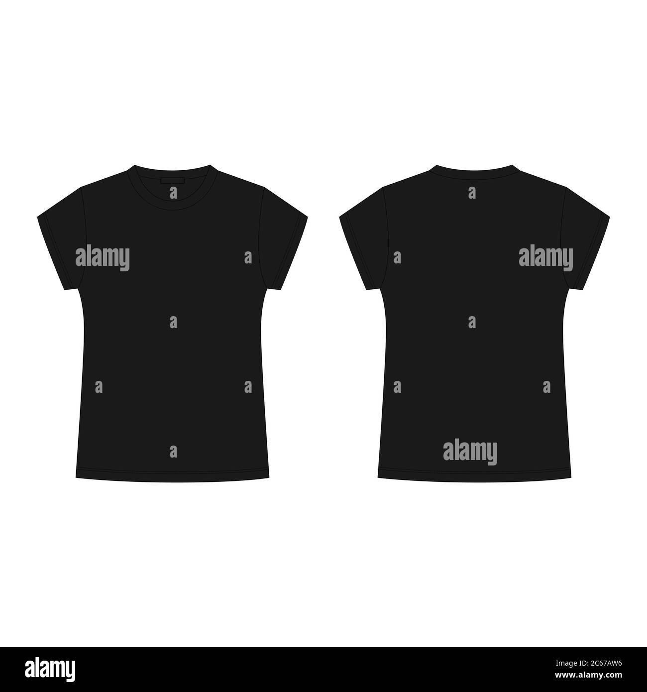 Childrens black t-shirt blank template 
