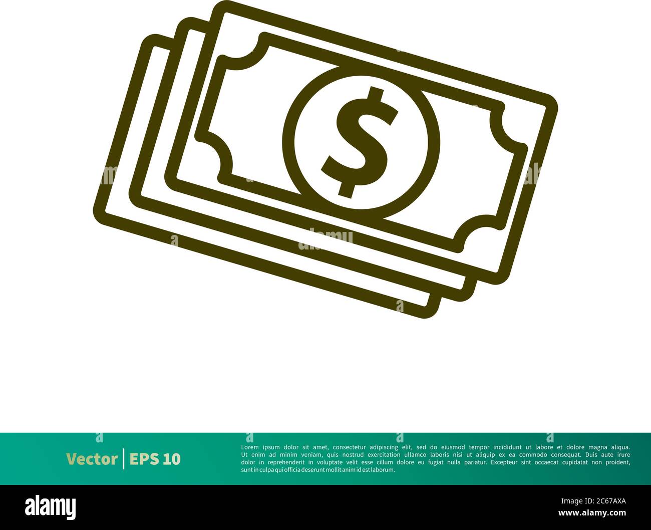 Money Icon Vector Logo Template Illustration Design. Editable Vector EPS 10. Stock Vector