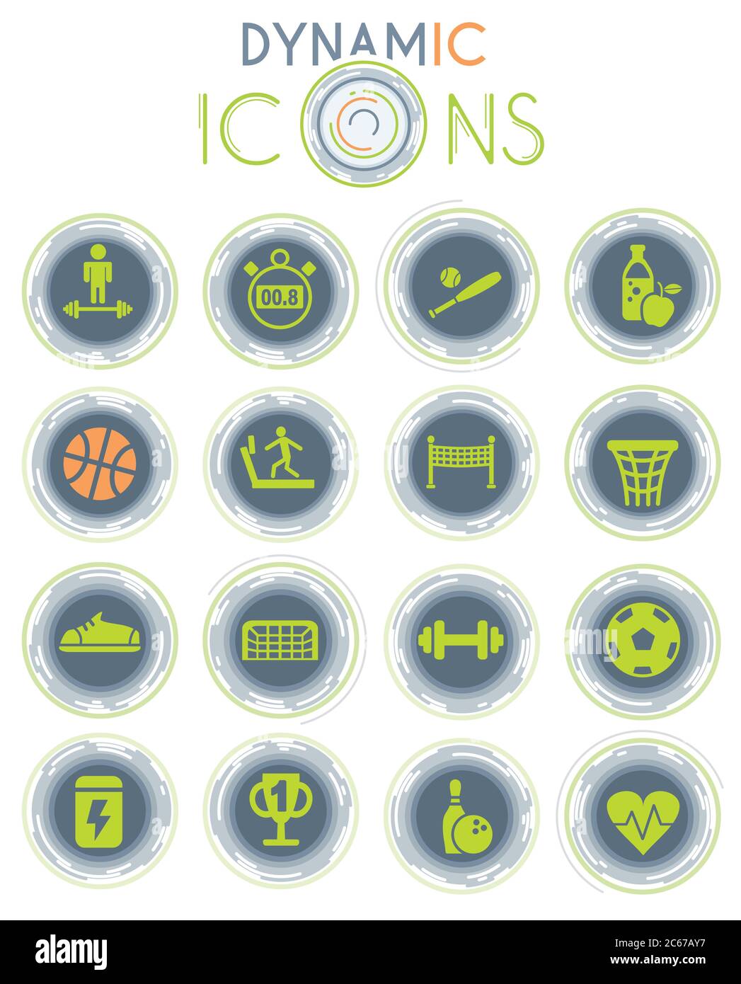 sport dynamic icons Stock Vector Image & Art - Alamy