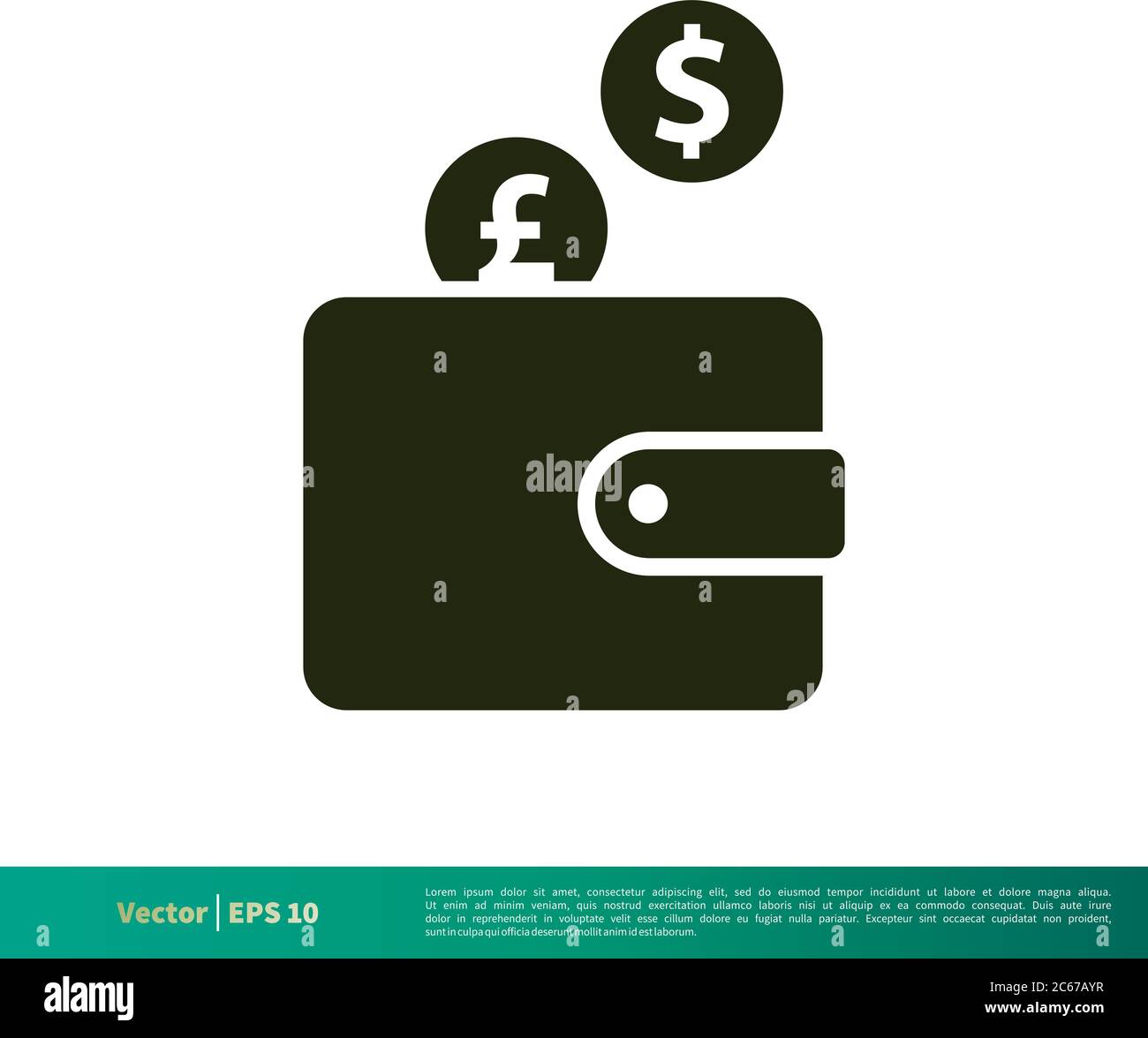 Wallet Icon Vector Logo Template Illustration Design. Editable Vector EPS 10. Stock Vector