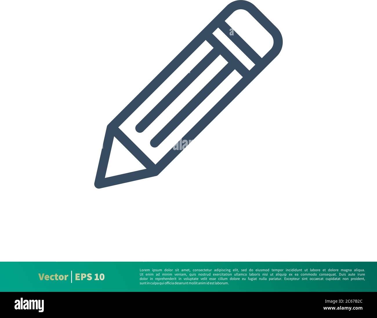 Pencil - Education Icon Vector Logo Template Illustration Design. Editable Vector EPS 10. Stock Vector