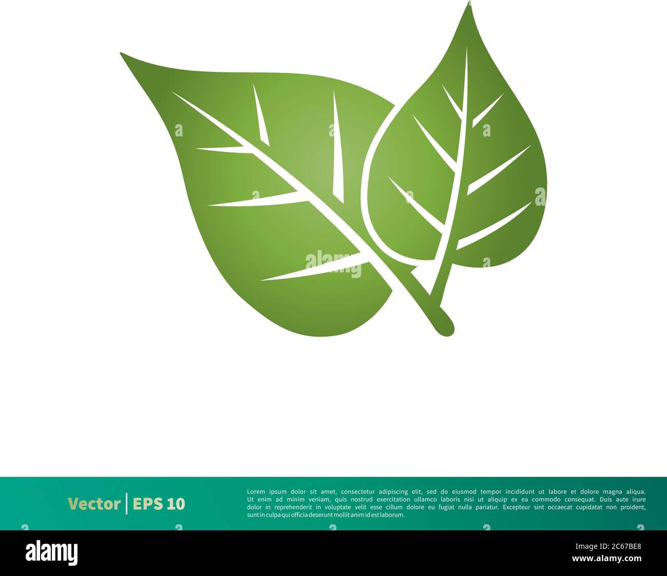 Green Leaf Icon Vector Logo Template Illustration Design. Editable Vector EPS 10. Stock Vector