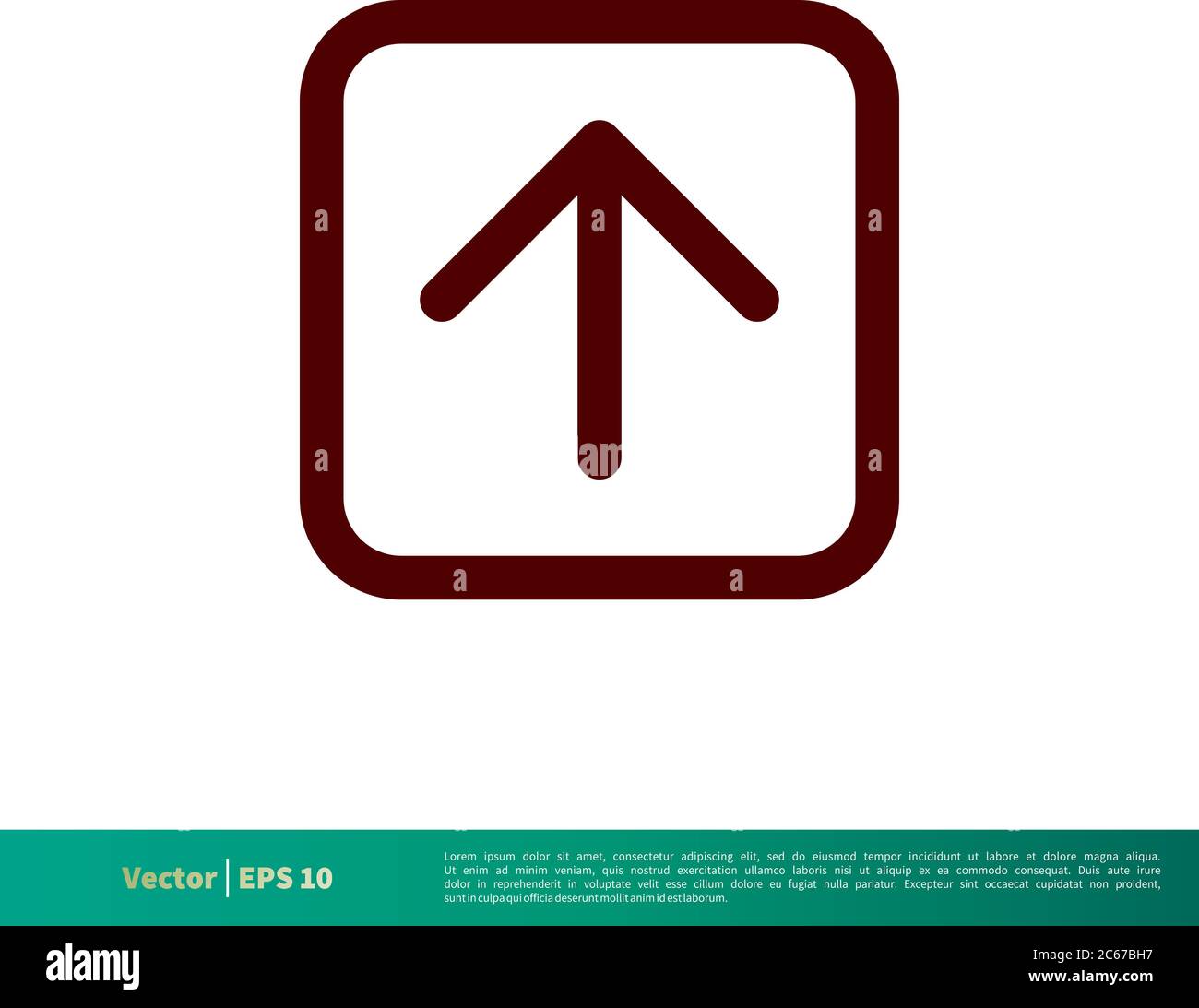 Upload Up Arrow Icon Vector Logo Template Illustration Design. Editable Vector EPS 10. Stock Vector