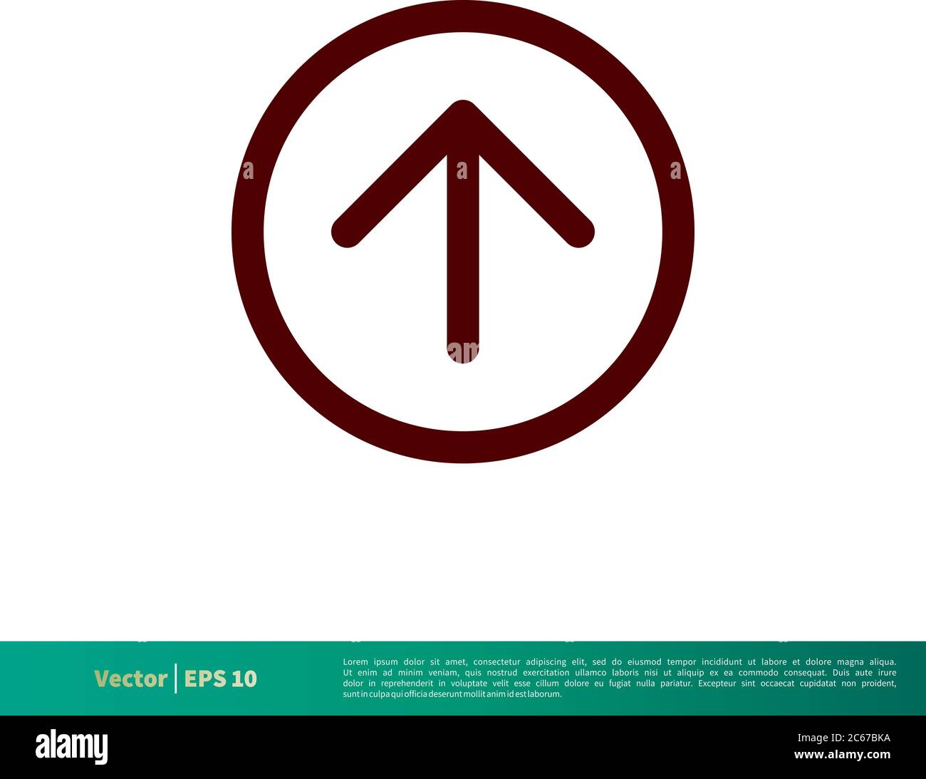 Upload Up Arrow Icon Vector Logo Template Illustration Design. Editable Vector EPS 10. Stock Vector