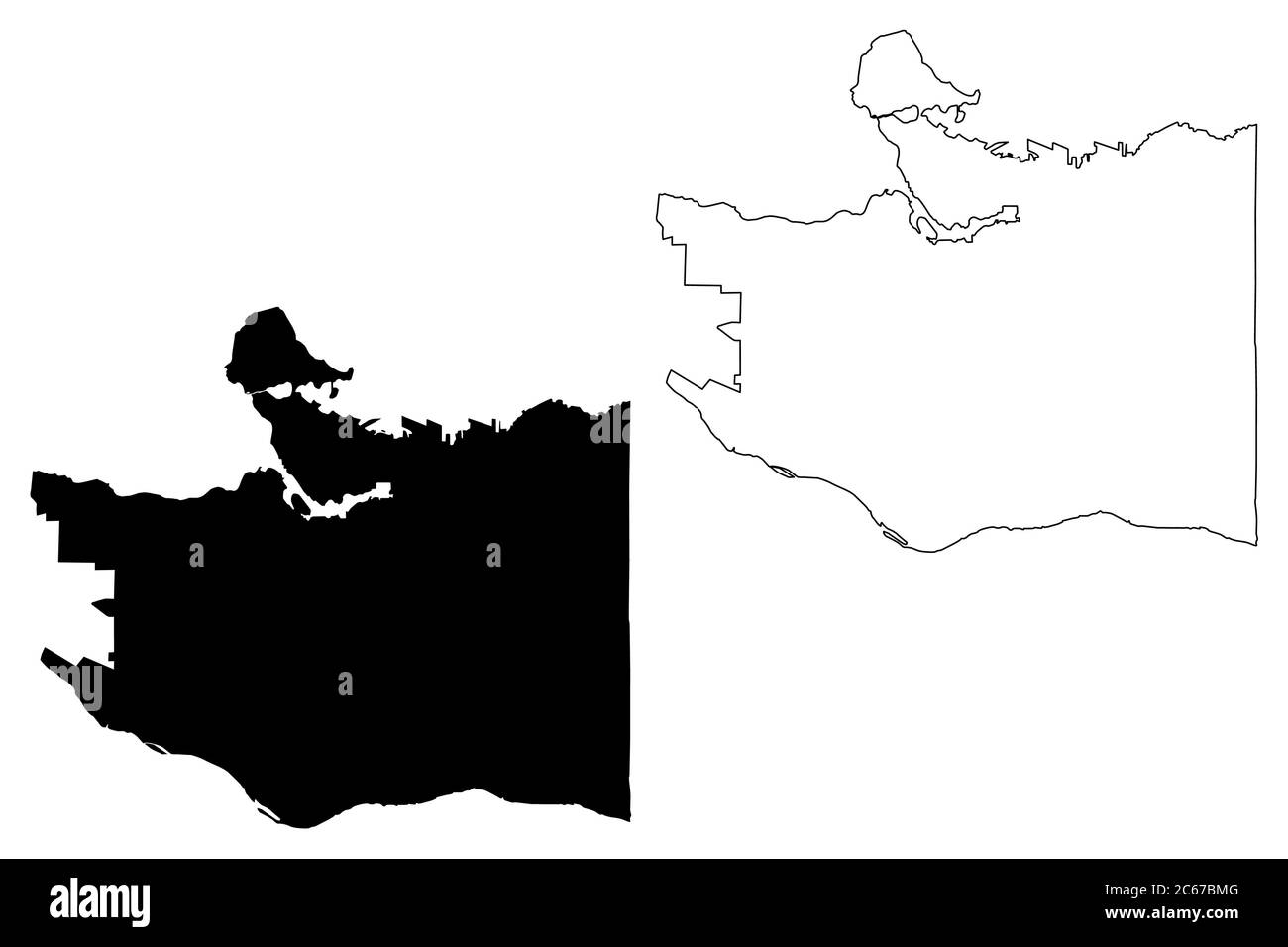 Vancouver City Canada British - Vancouver City Canada British Columbia Province Map Vector Illustration Scribble Sketch City Of Vancouver Map 2C67BMG 
