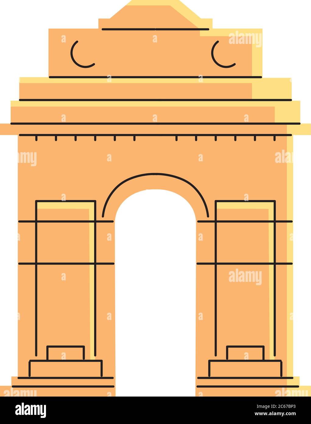 famous temples and monuments of india vector illustration design Stock Vector