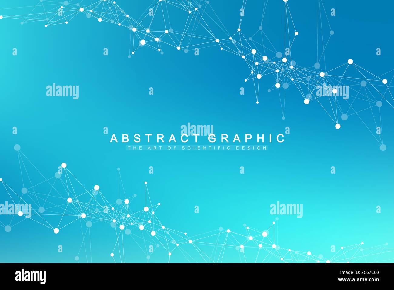 Abstract perspective background with connected line and dots. Network ...