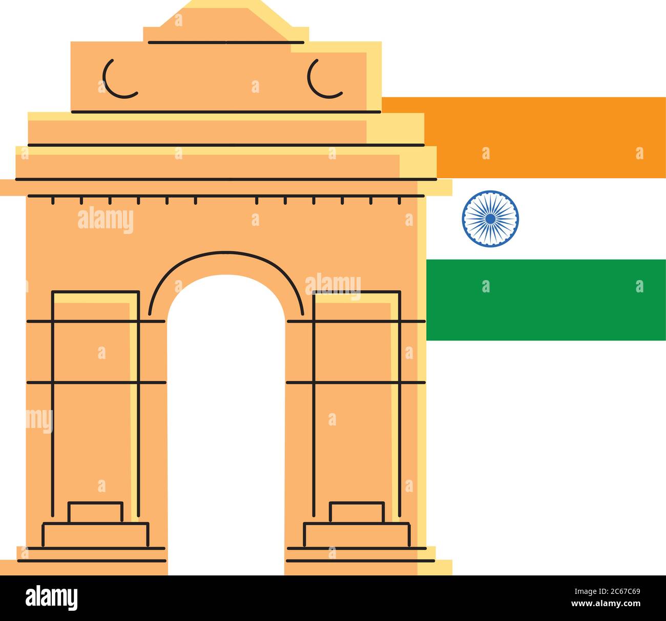 famous temples and monuments of india vector illustration design Stock Vector