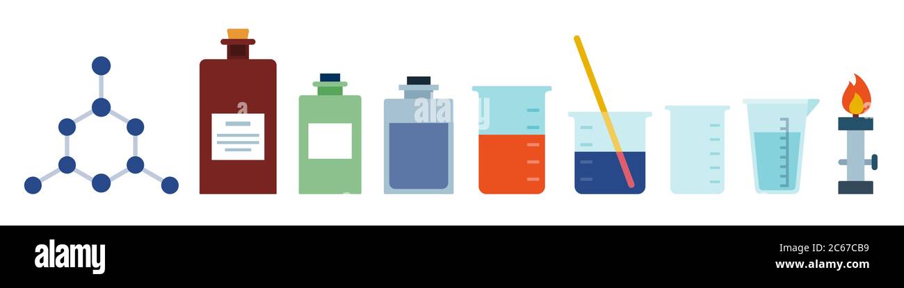 Microscope beaker test tube Stock Vector Images - Alamy