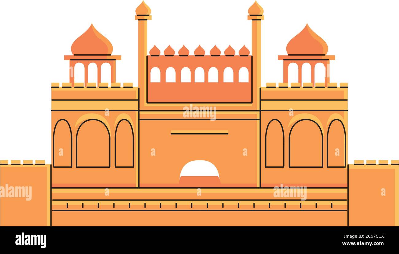 famous temples and monuments of india vector illustration design Stock Vector