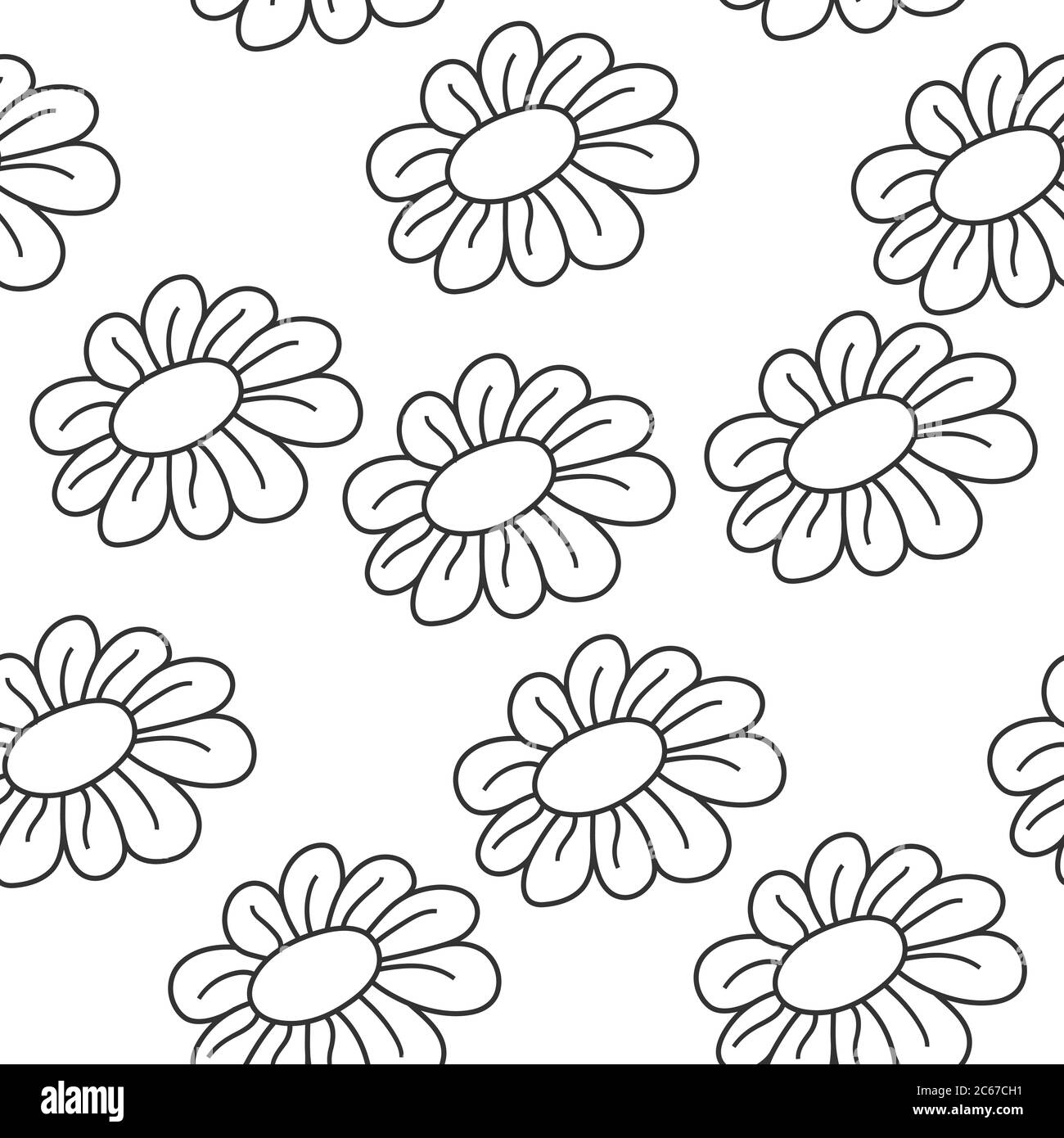 Seamless creative flower pattern. Vector solid color pattern for textiles, packaging and simple background Stock Vector
