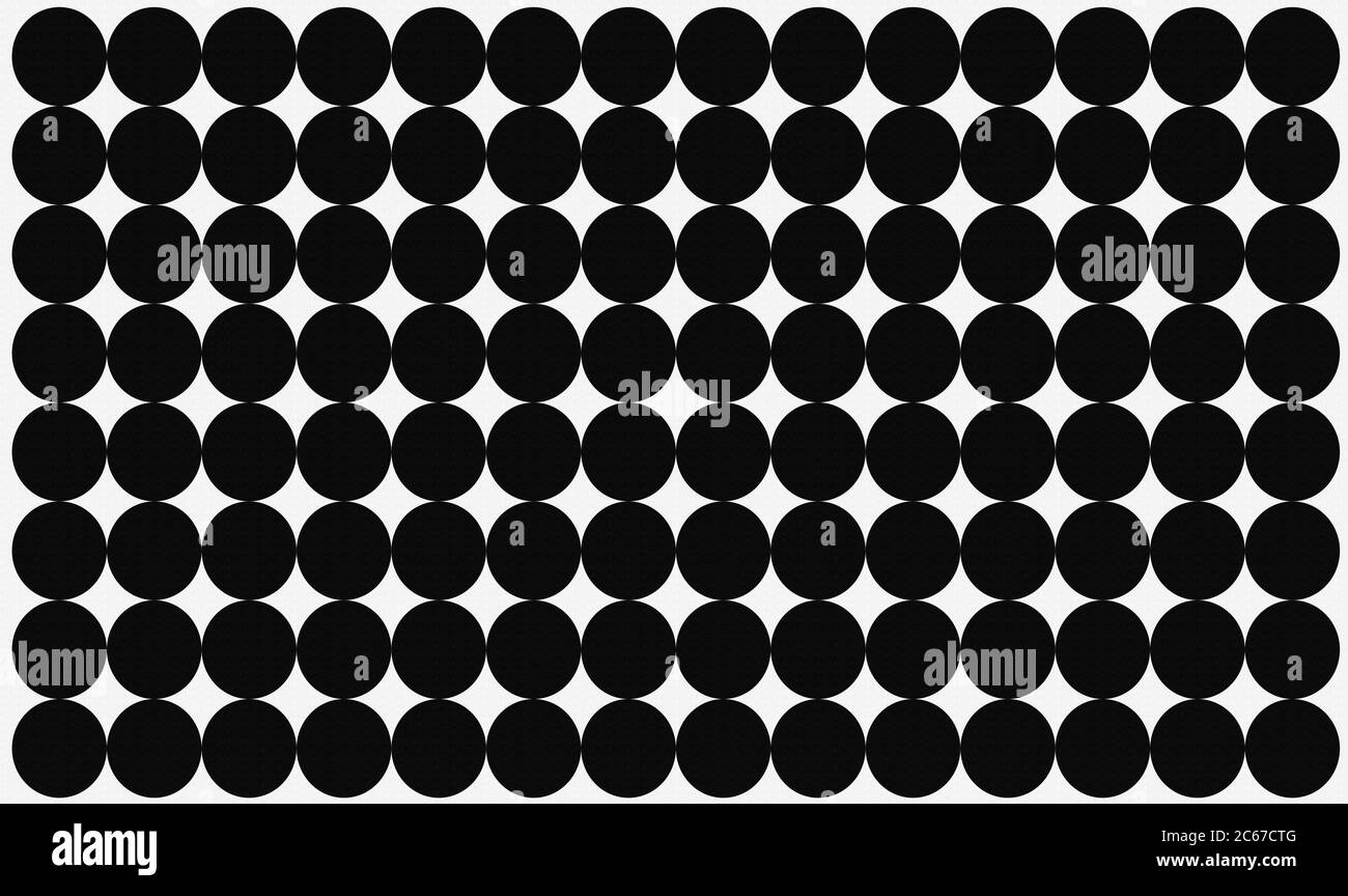 Digitally Created Pattern With Black Circles Stock Photo
