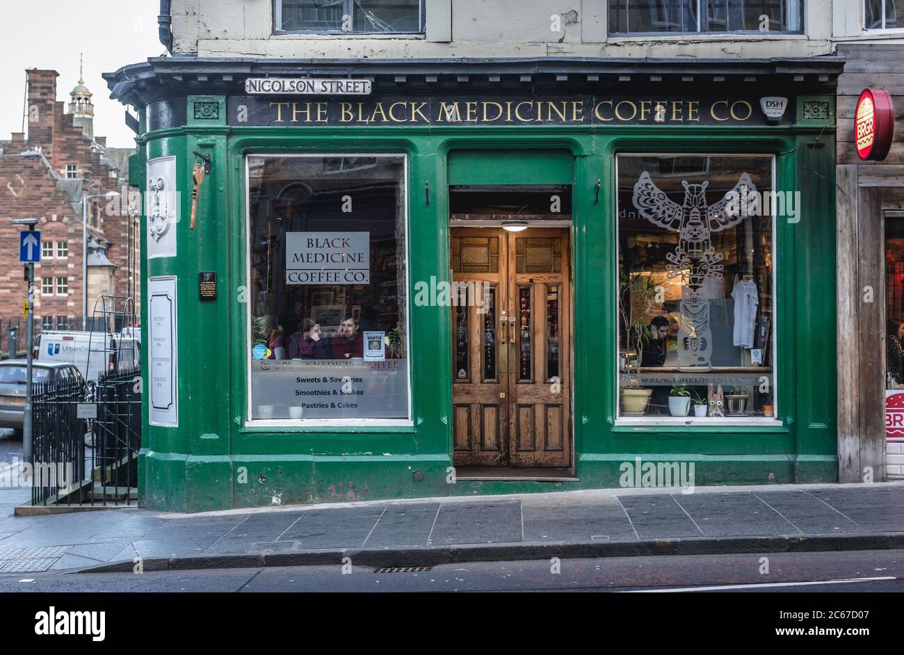 Black Medicine Coffee Co cafe located on Nicolson Street in Edinburgh
