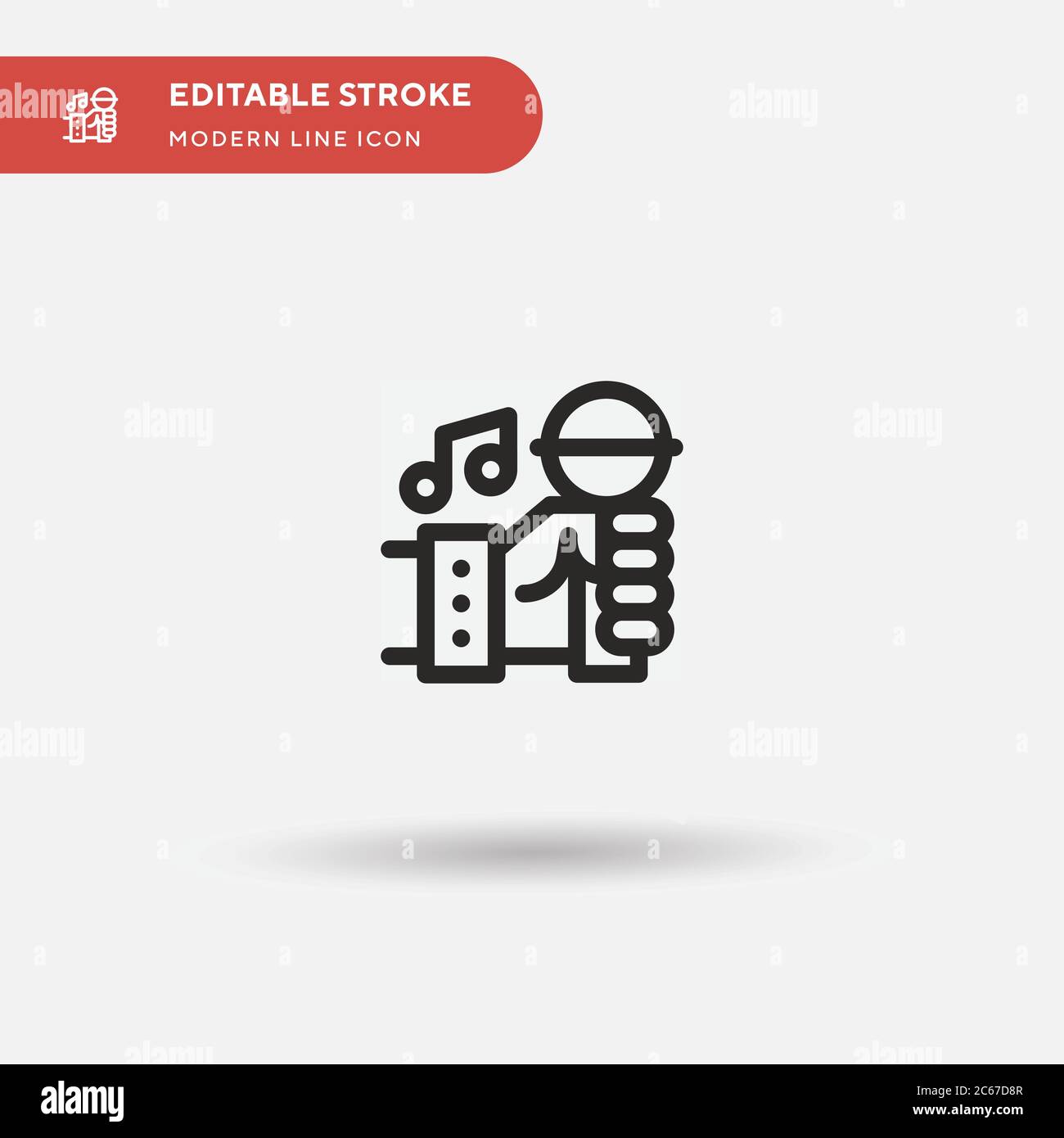Rock And Roll Simple vector icon. Illustration symbol design template for web mobile UI element. Perfect color modern pictogram on editable stroke. Rock And Roll icons for your business project Stock Vector