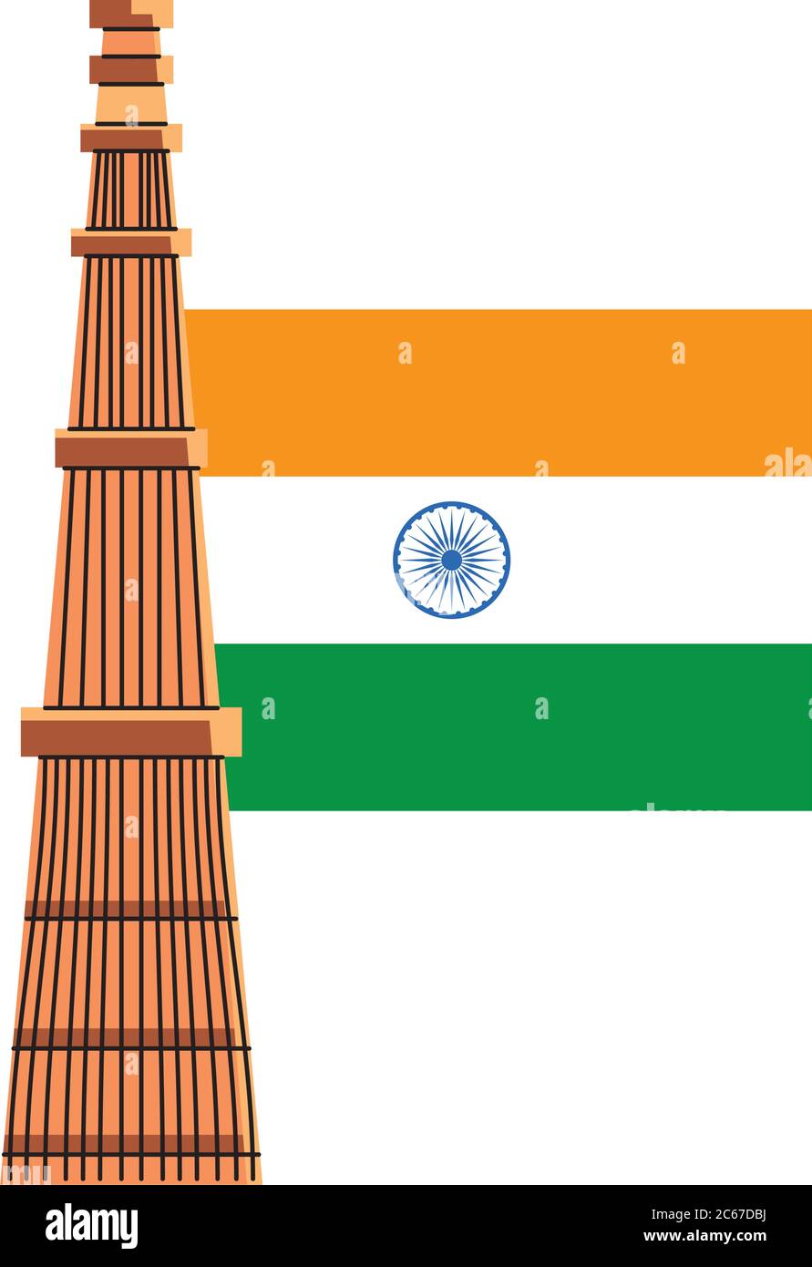 famous temples and monuments of india vector illustration design Stock Vector