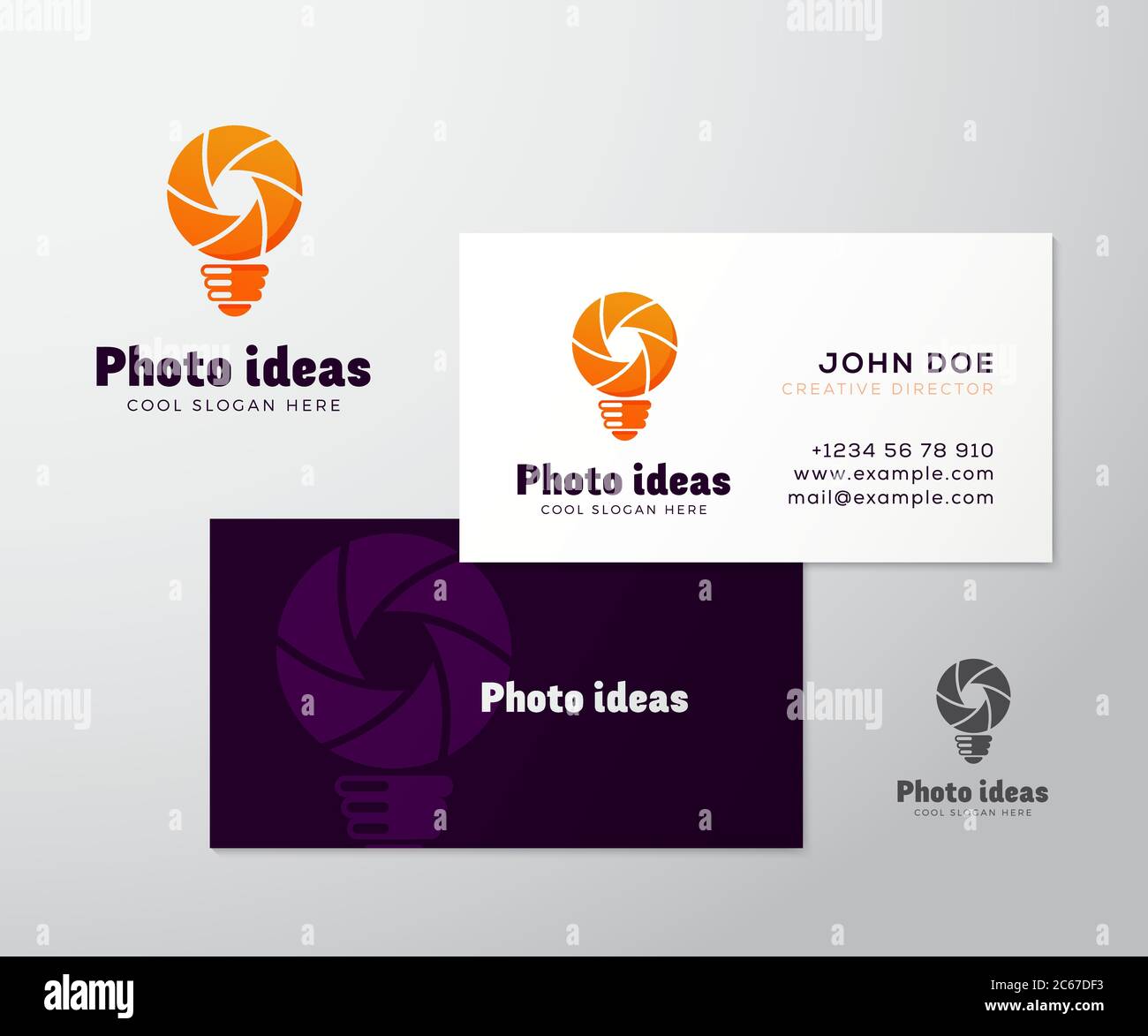 Abstract Vector Logo Business Card Template or Mock-up. Shutter and ...