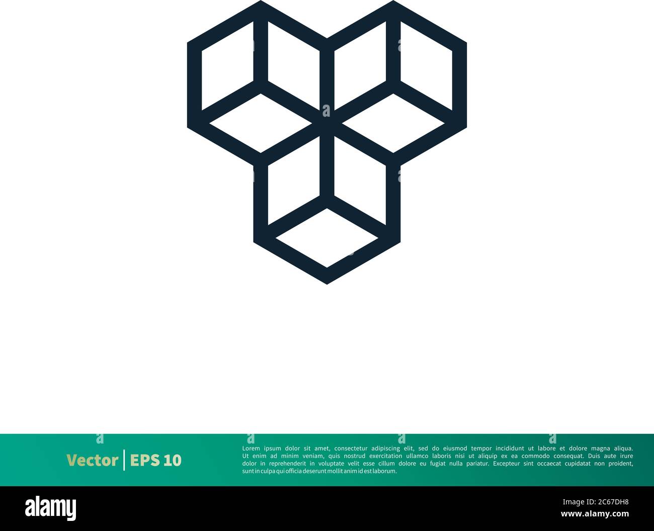 Cube Icon Vector Logo Template Illustration Design. Editable Vector EPS 10. Stock Vector
