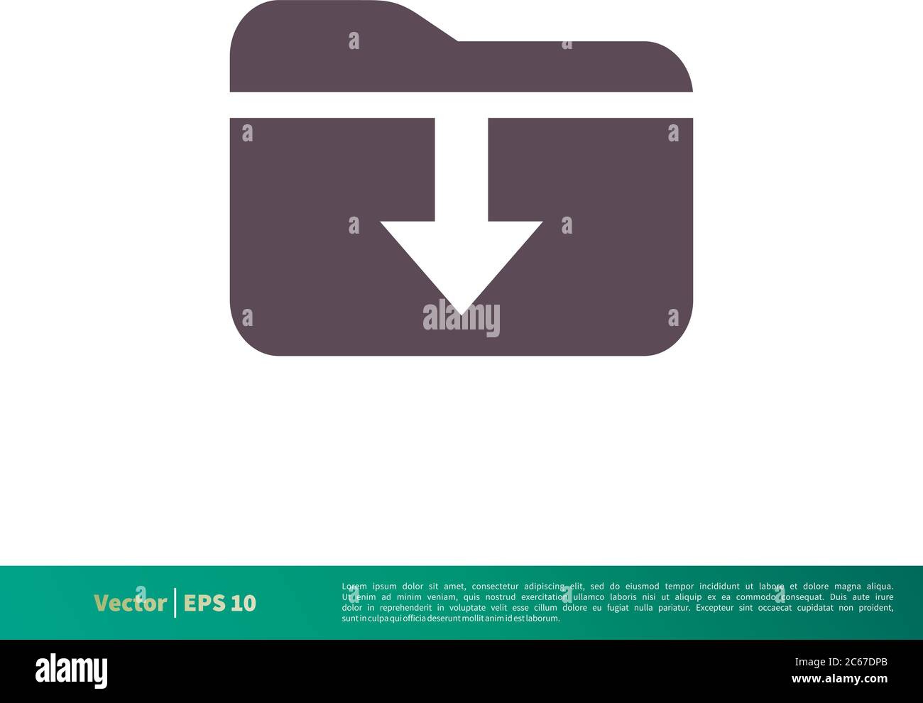 Download Folder Icon Vector Logo Template Illustration Design. Editable Vector EPS 10. Stock Vector