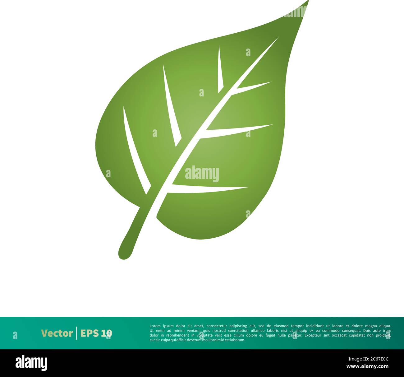 Green Leaf Icon Vector Logo Template Illustration Design. Editable Vector EPS 10. Stock Vector