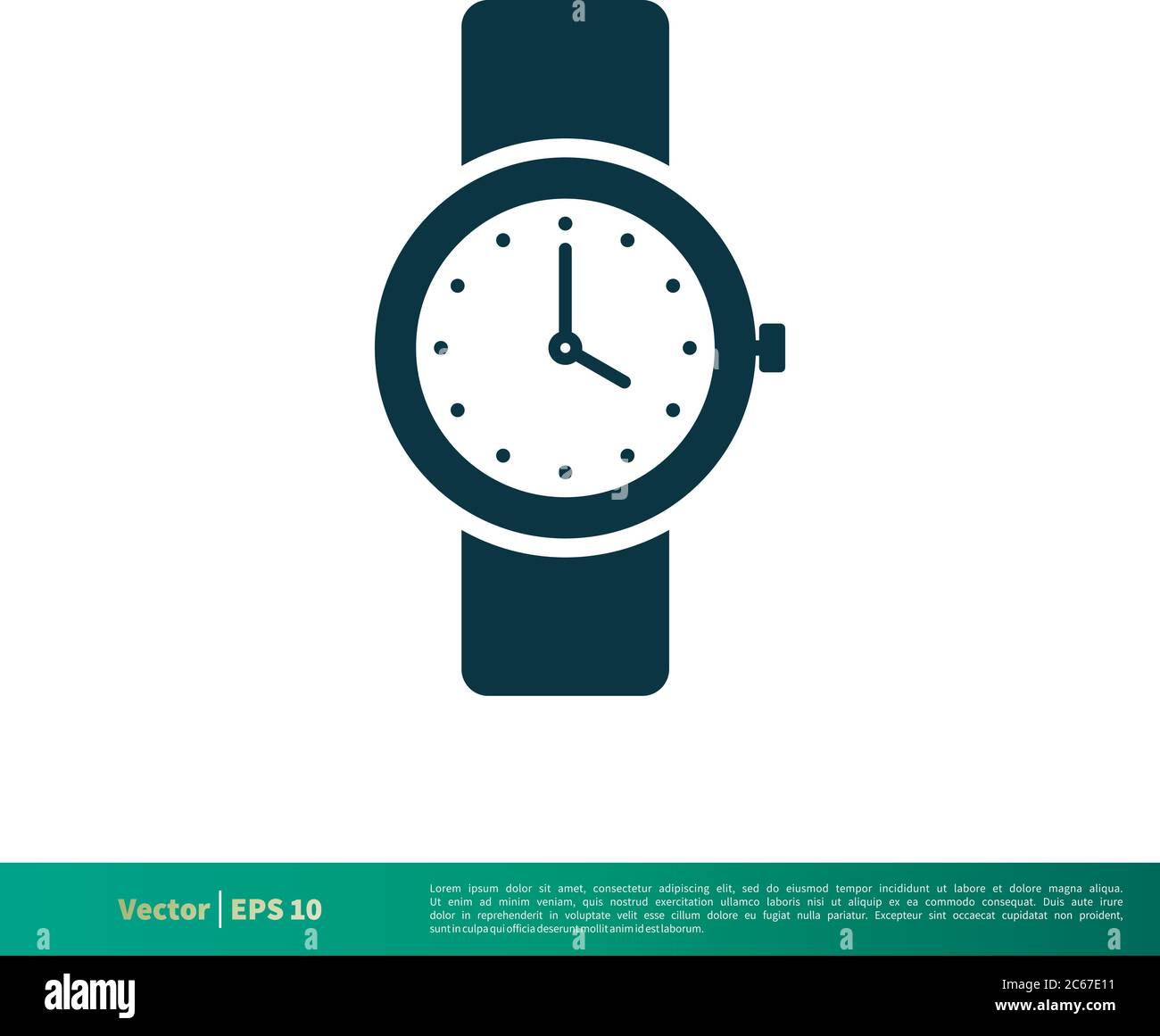 Wrist Watch Icon Vector Logo Template Illustration Design. Editable Vector EPS 10. Stock Vector