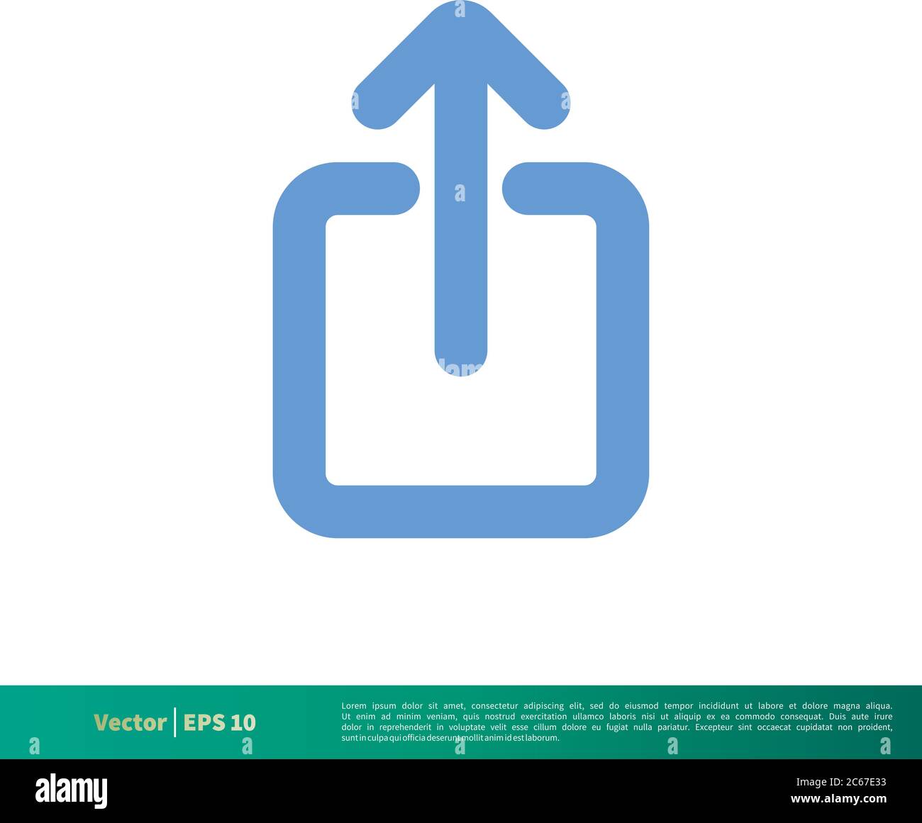 Upload Arrow Up Icon Vector Logo Template Illustration Design. Editable Vector EPS 10. Stock Vector