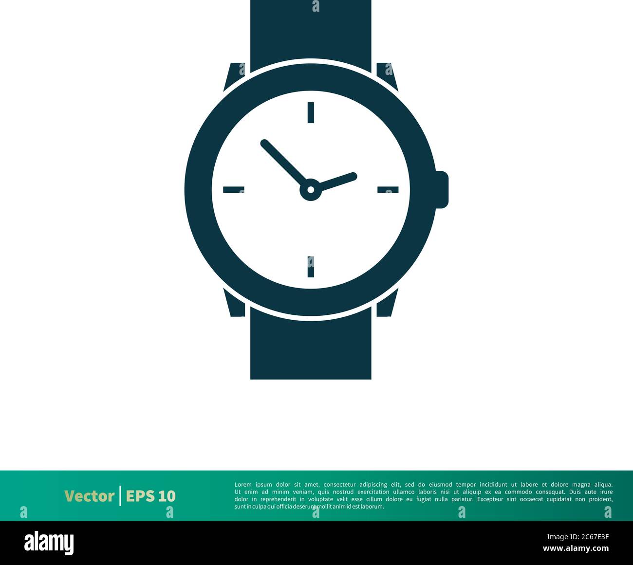 Wrist Watch Icon Vector Logo Template Illustration Design. Editable Vector EPS 10. Stock Vector