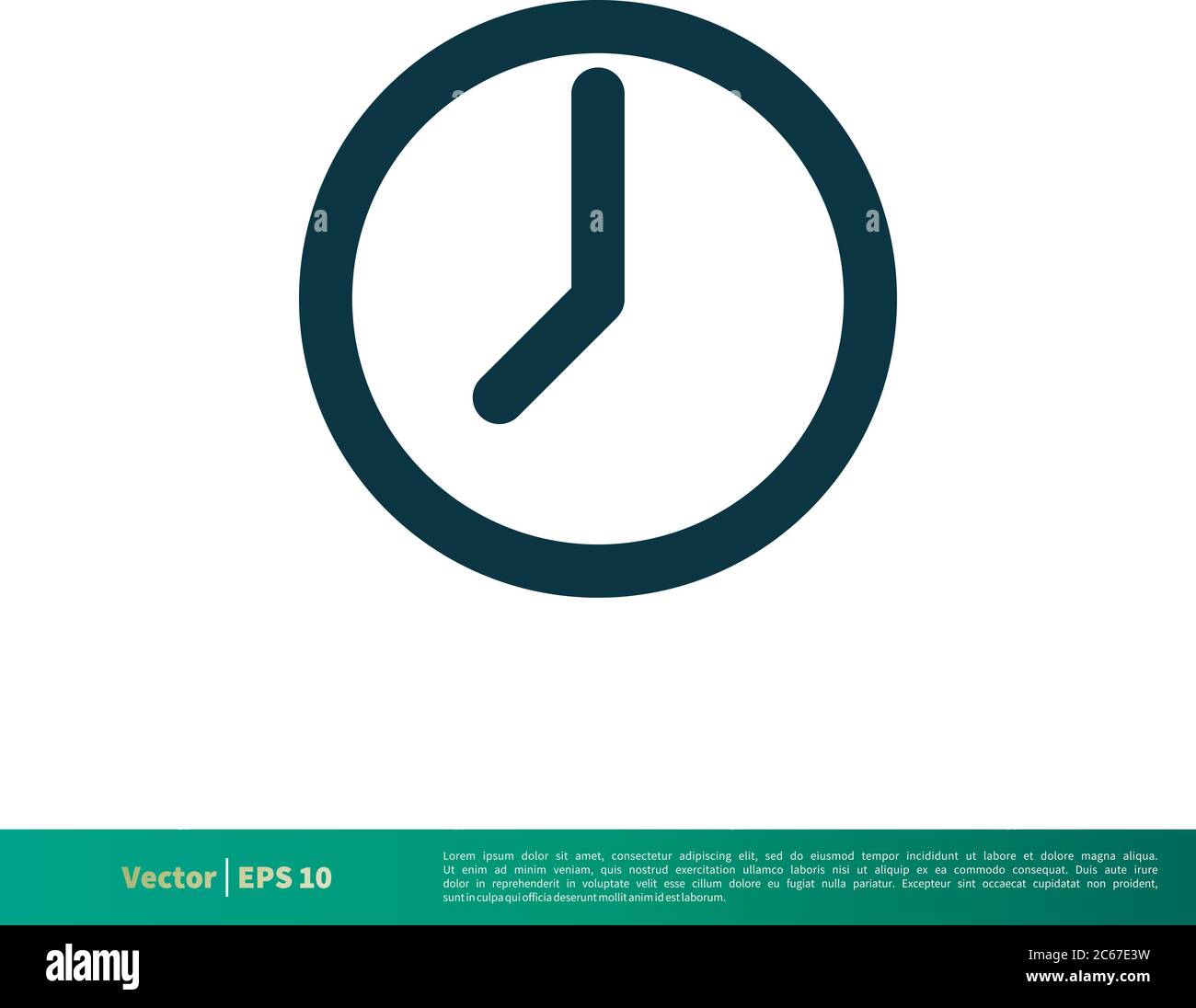 Clock Icon Vector Logo Template Illustration Design. Editable Vector EPS 10. Stock Vector