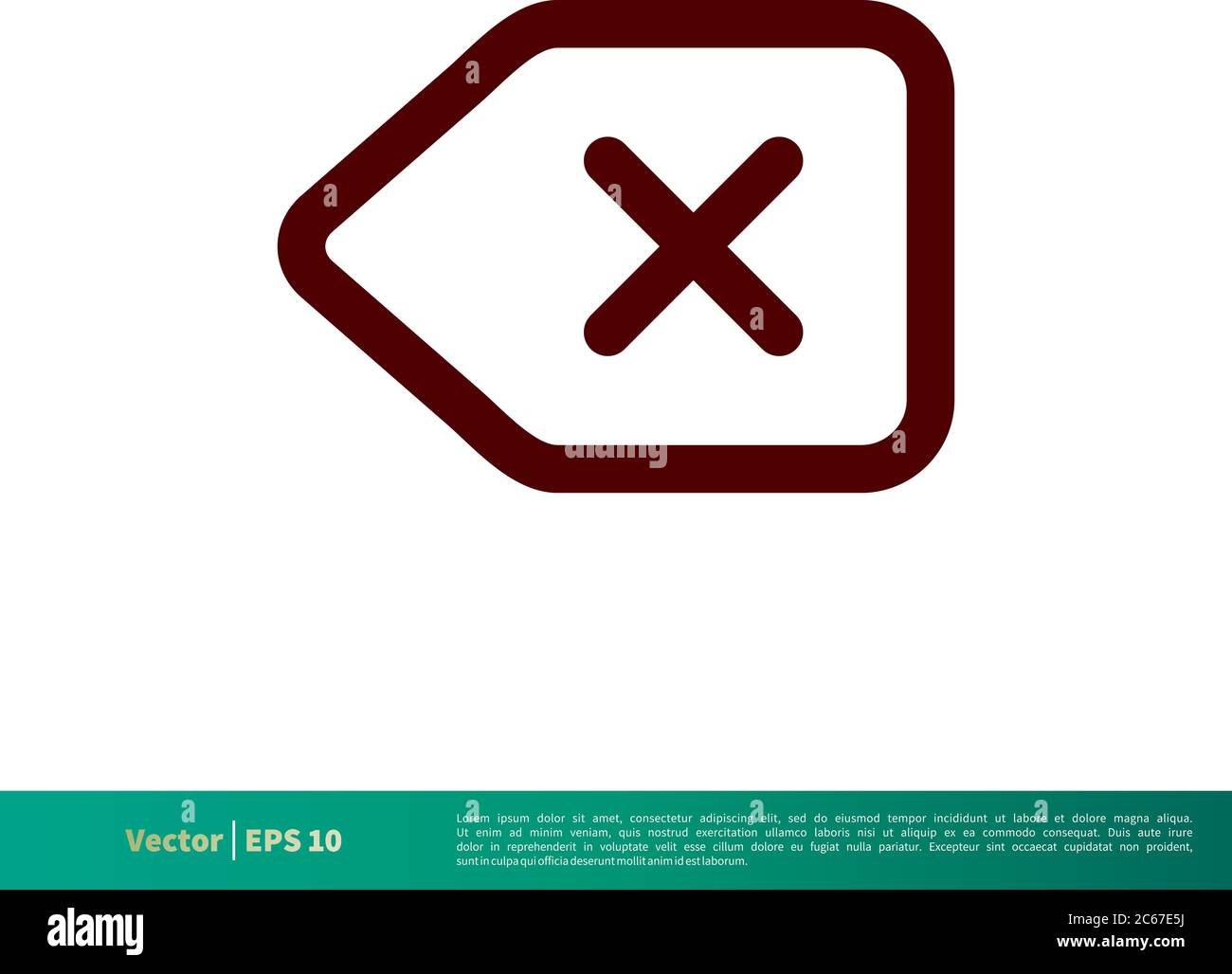 Backspace, Remove, Delete Button Icon Vector Logo Template Illustration Design. Editable Vector EPS 10. Stock Vector
