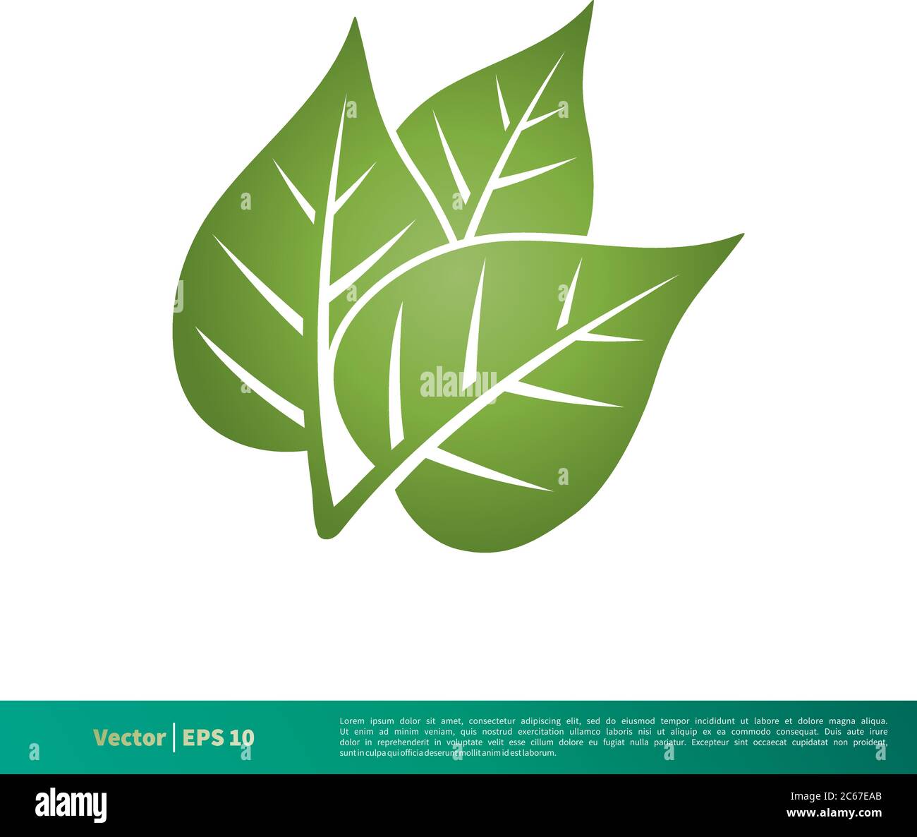 Green Leaf Icon Vector Logo Template Illustration Design. Editable Vector EPS 10. Stock Vector