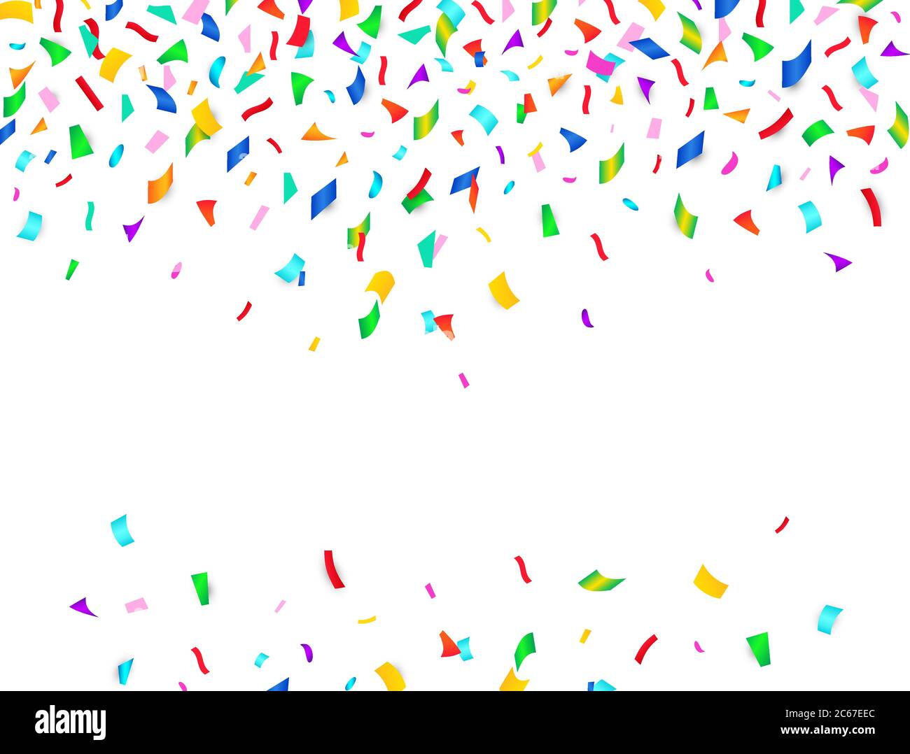 Abstract background with colorful falling confetti. Vector illustration. Stock Vector