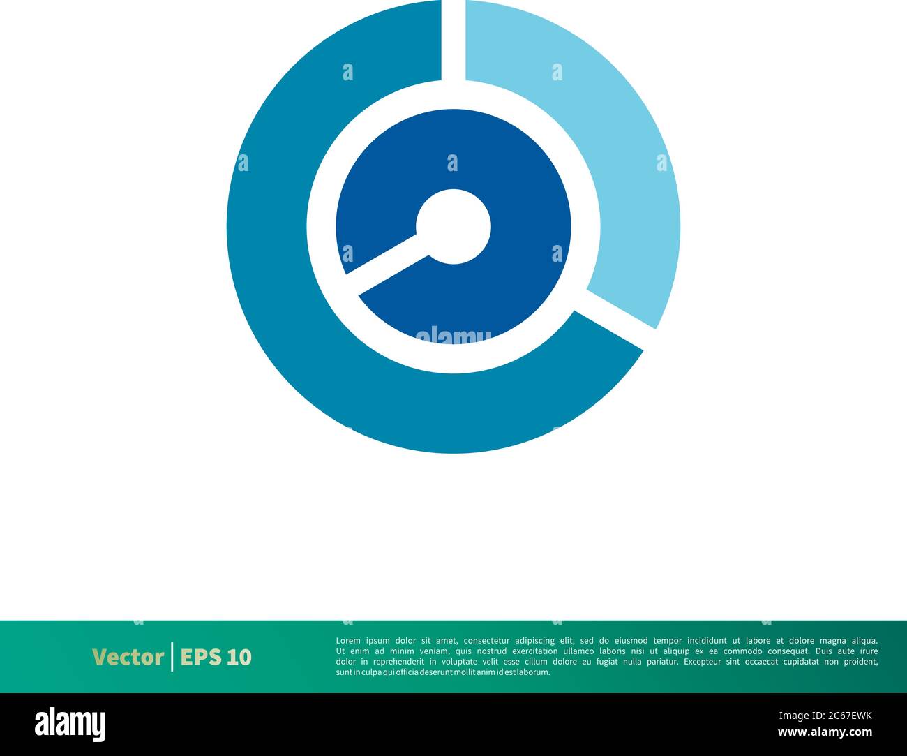 Piece Diagram Graphic Chart Icon Vector Logo Template Illustration Design. Editable Vector EPS 10. Stock Vector