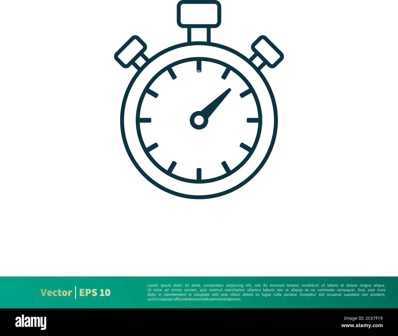 Stopwatch Icon Vector Logo Template Illustration Design. Editable Vector EPS 10. Stock Vector