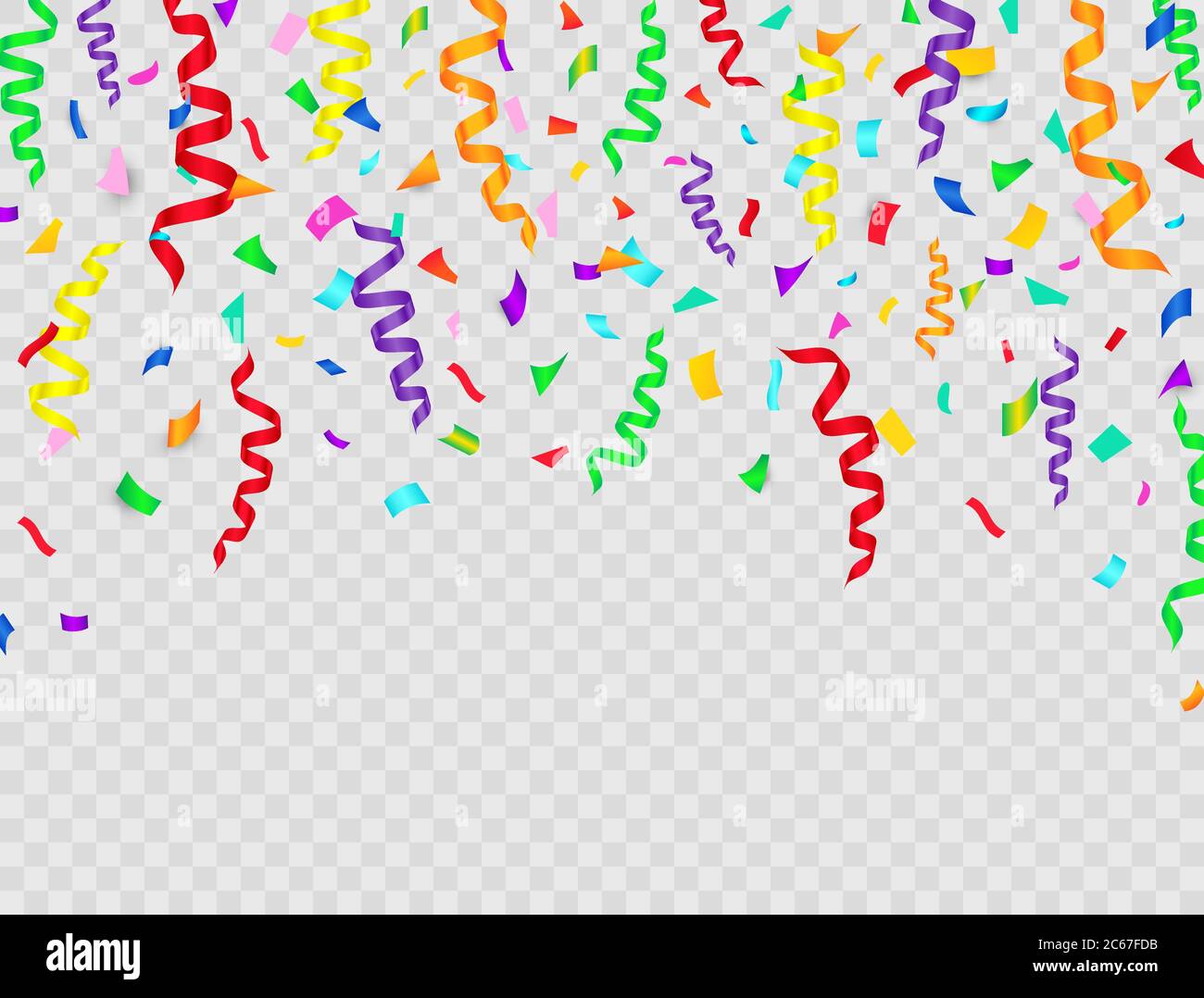 Party background. Color confetti Celebration design Vector illustration. Stock Vector