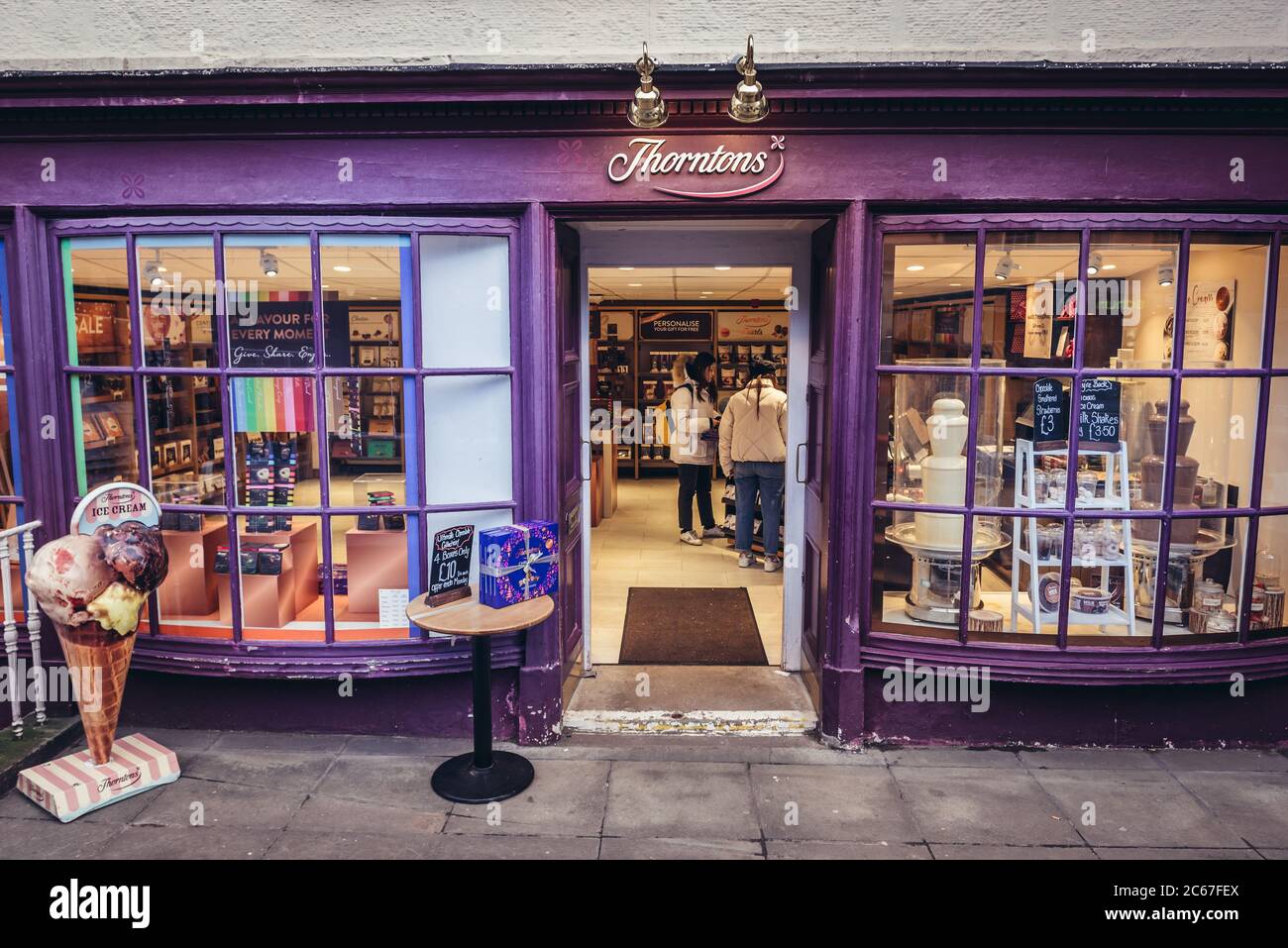 Thorntons chocolate shop at Frederick Street in New Town district of