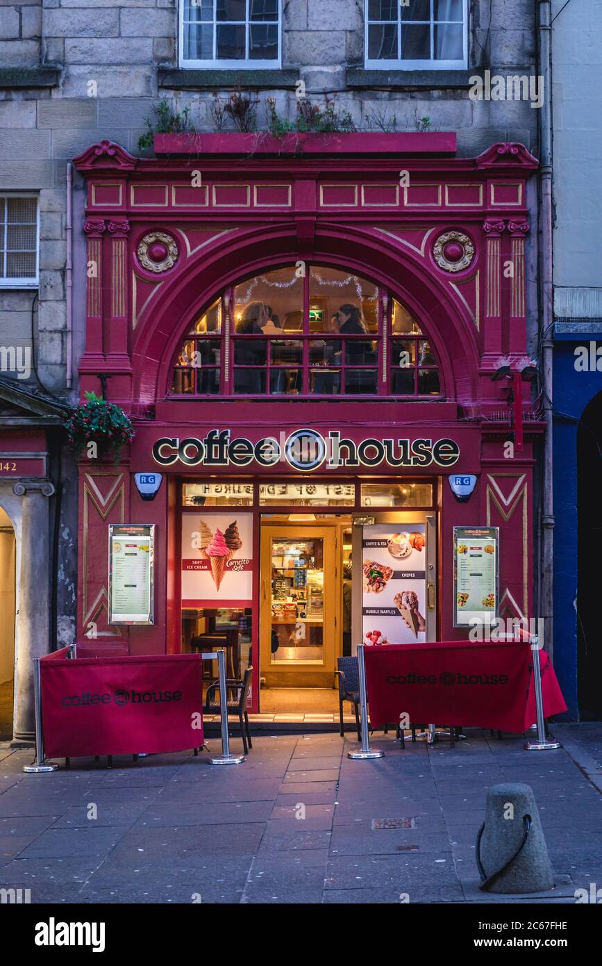 The Coffee House at High Street in Edinburgh, the capital of Scotland