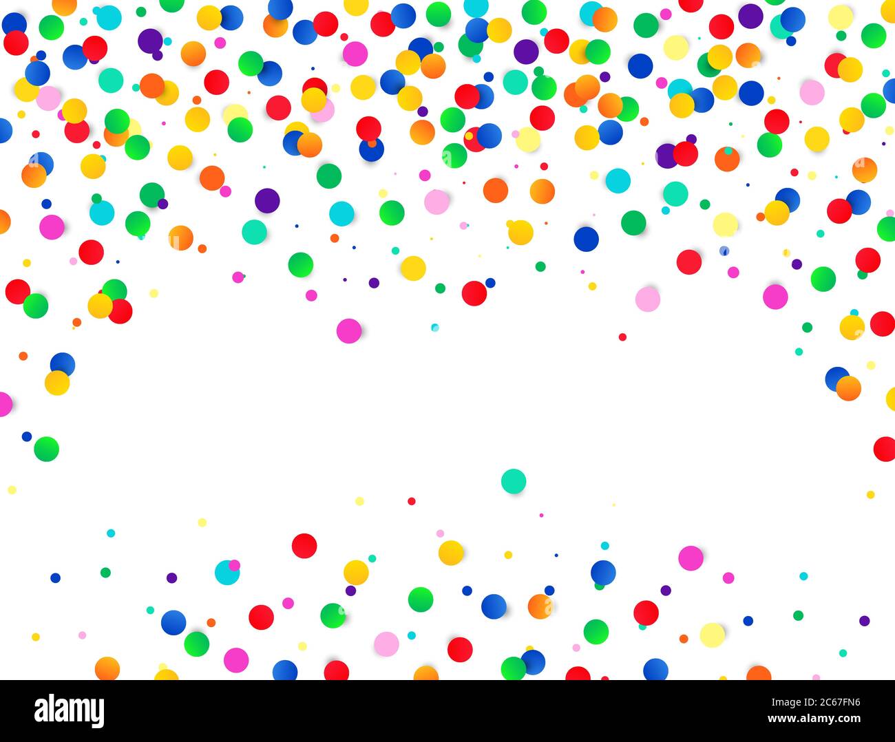 Colorful vector confetti background isolated on the white. Vector holiday illustration. Stock Vector