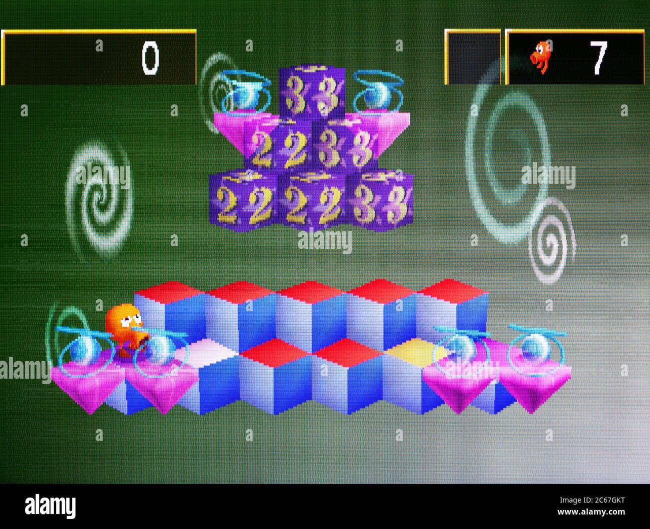 Q*bert - Sony Playstation 1 PS1 PSX - Editorial use only Stock Photo