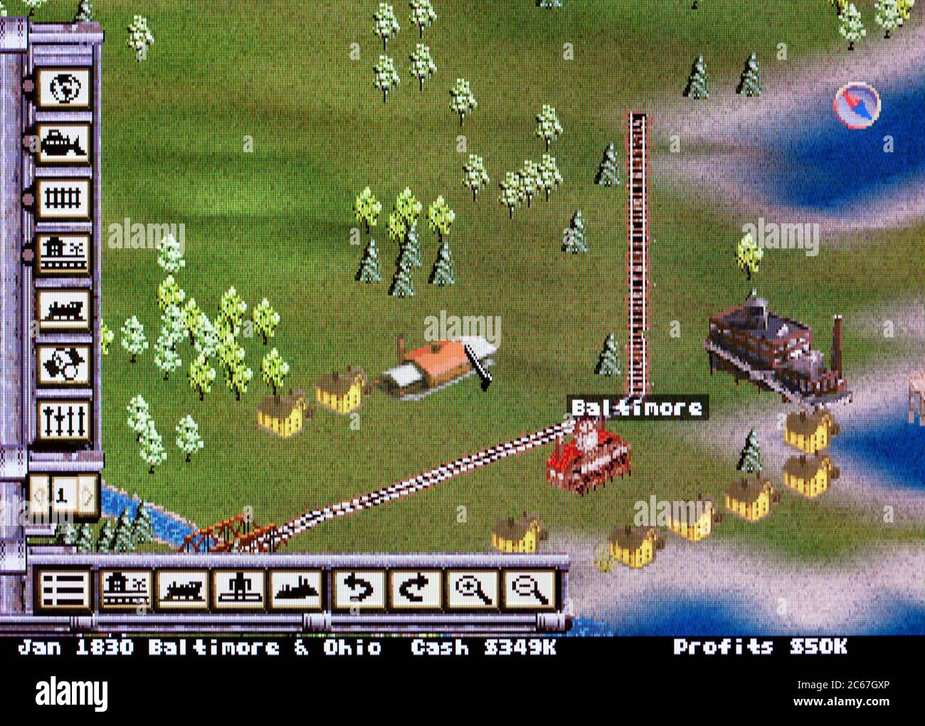 Railroad Tycoon II 2 - Sony Playstation 1 PS1 PSX - Editorial use only Stock Photo