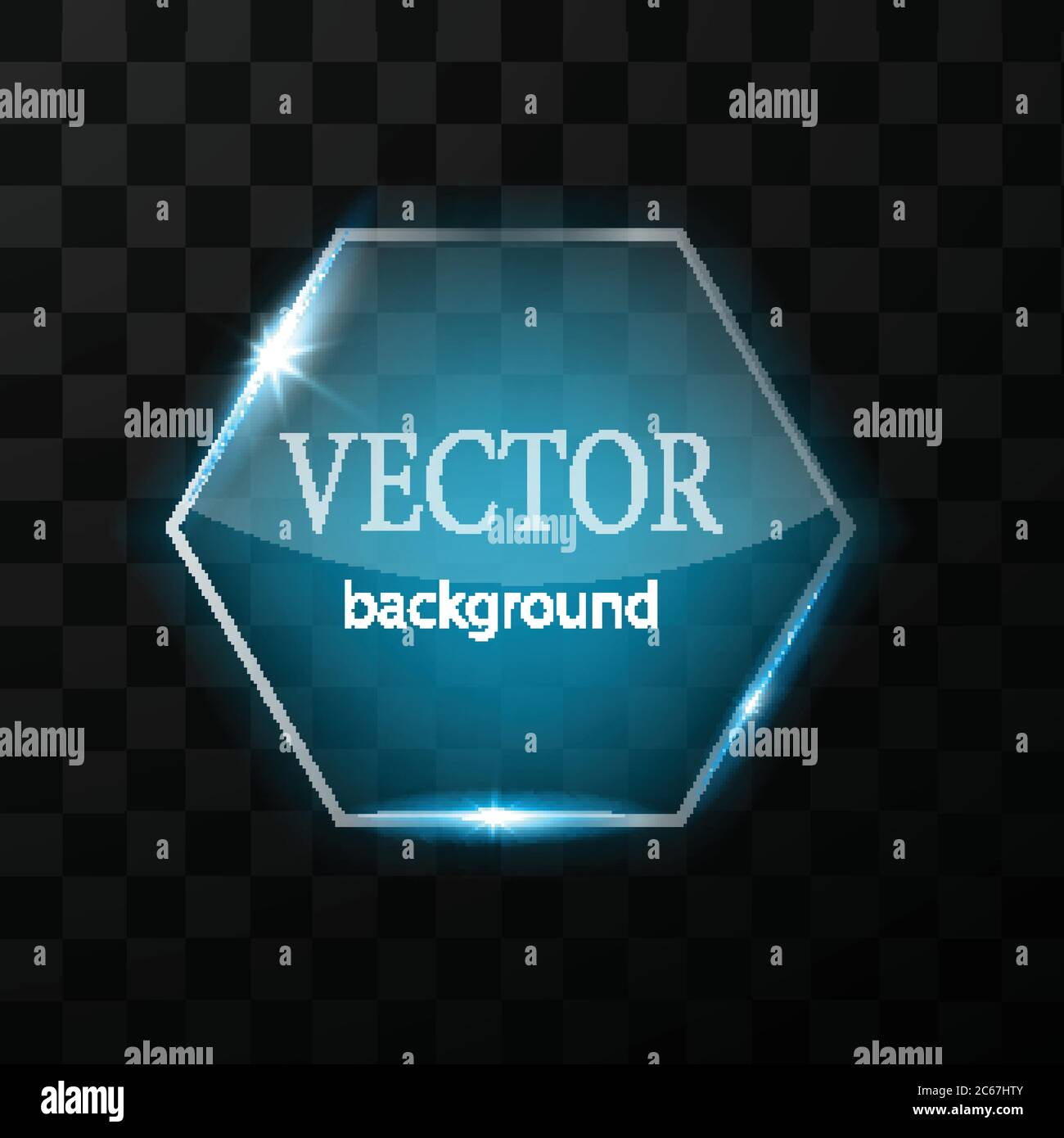 Glass vector button plane. Easy editable background Stock Vector