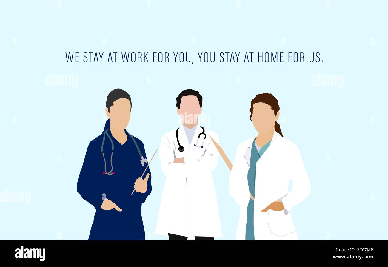 International Nurses Day poster showing a team of healthcare workers in ...