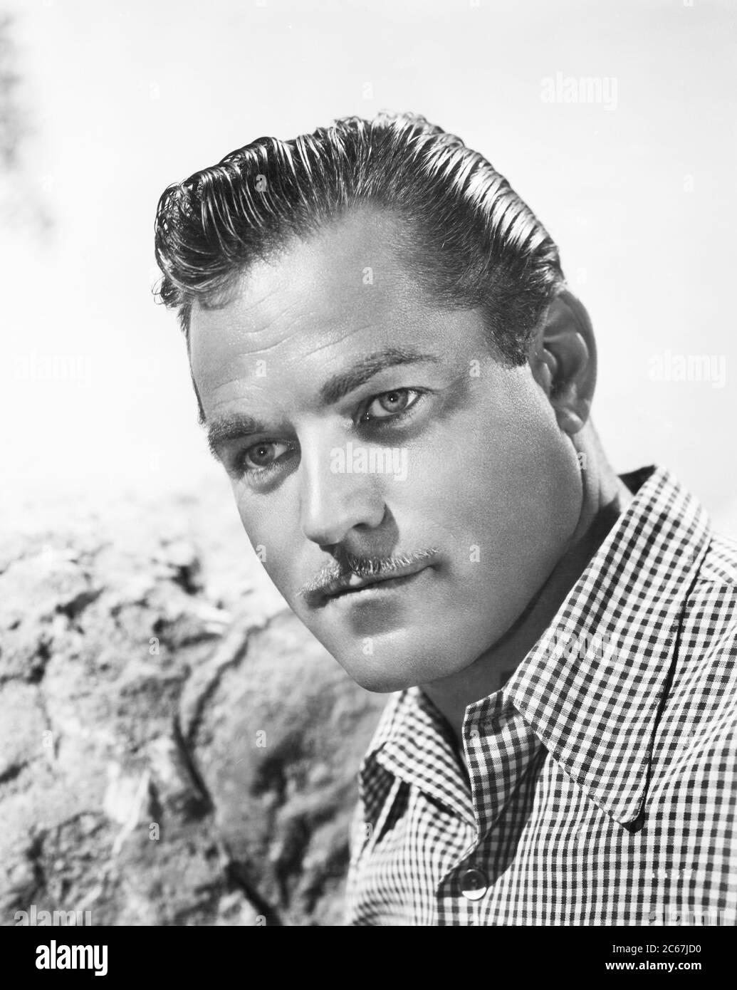 Alan Curtis, Head and Shoulders Publicity Portrait for the Film, 'The Enchanted Valley' Eagle-Lion Films, 1948 Stock Photo