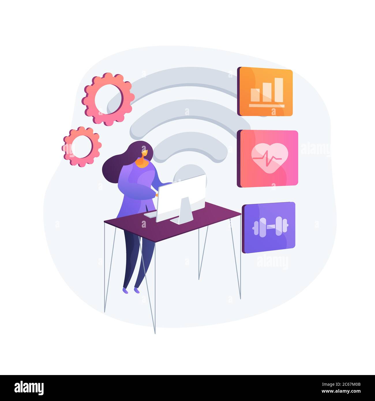 Health monitoring system vector concept metaphor Stock Vector Image ...