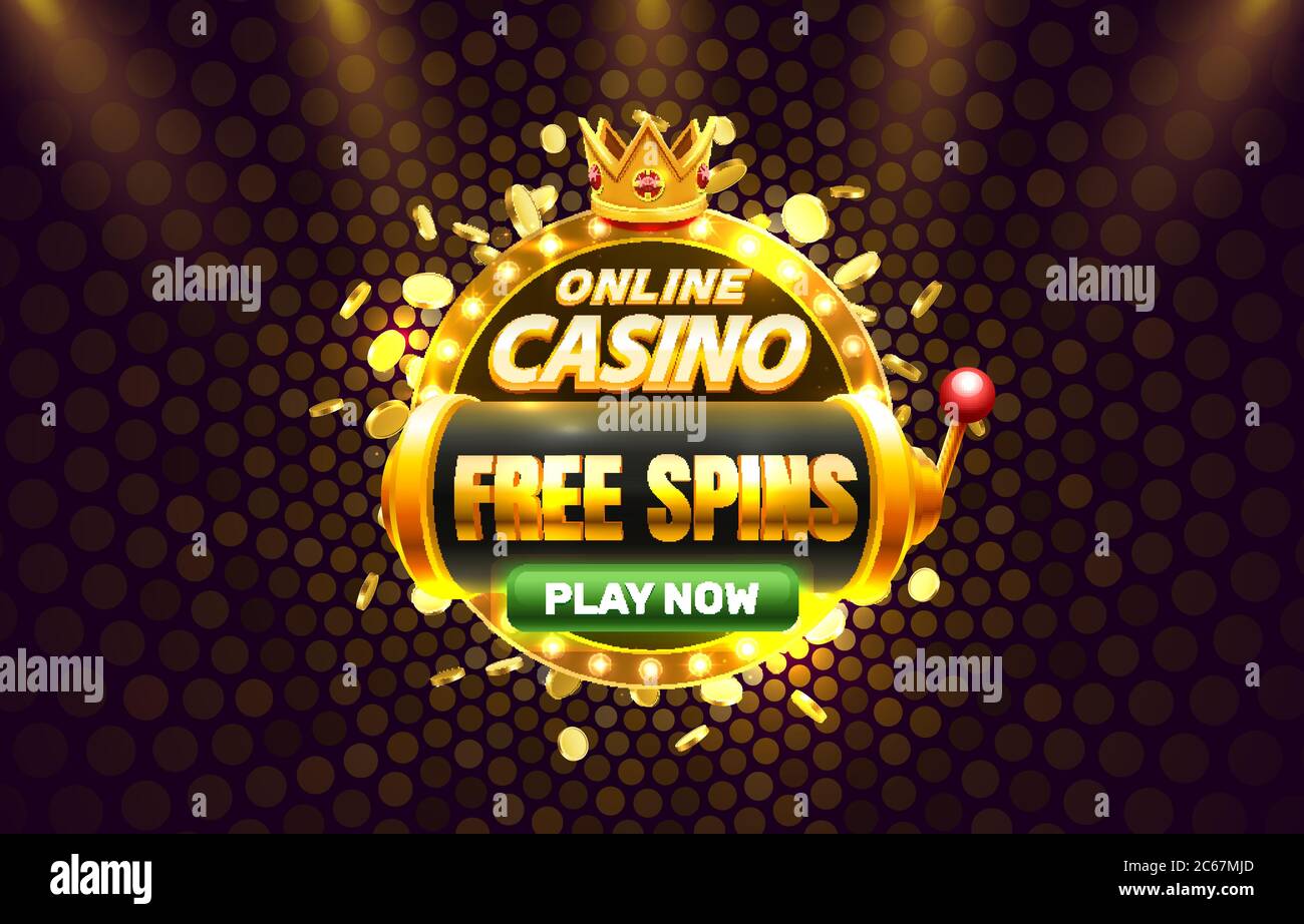 Online Slots Casino Banner Play Now Stock Vector (Royalty Free