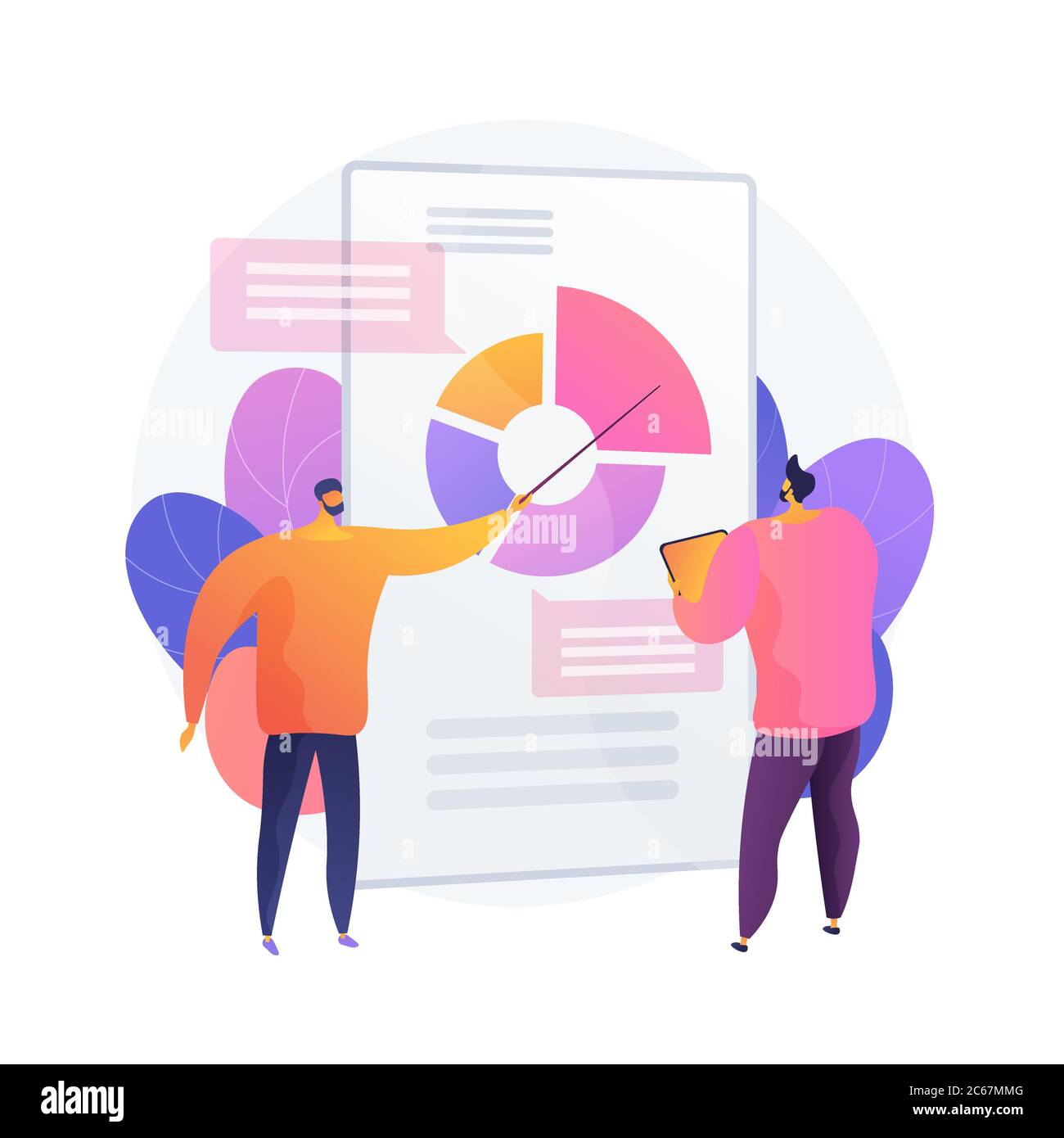 Statistics data analysis vector concept metaphor Stock Vector Image ...