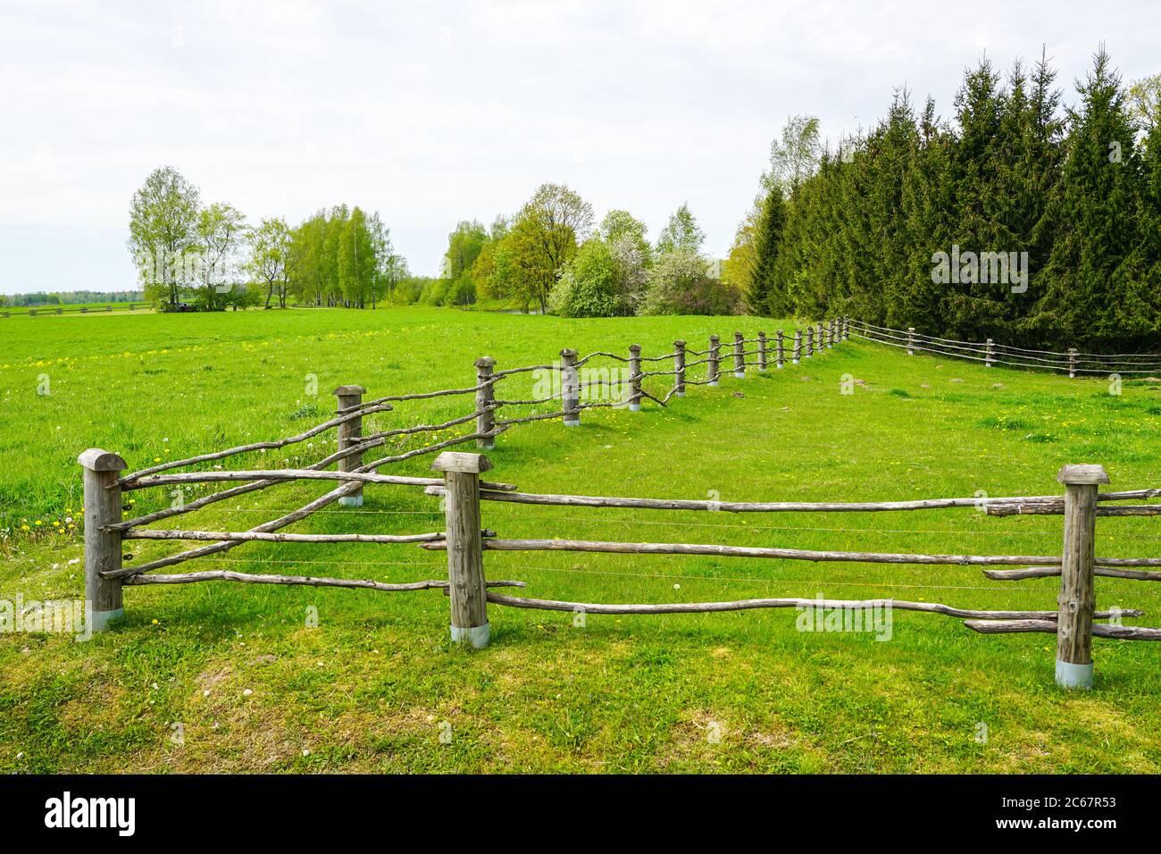 Natural Rural Fencing Rural landscape livestock area hi-res stock photography and images - Alamy