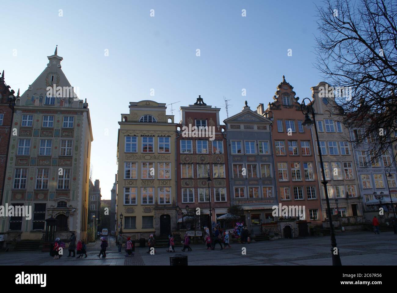 Stunning architecture of Gdansk. It seems like you're in a fairy tale.  Houses, river, incredible atmosphere Stock Photo - Alamy