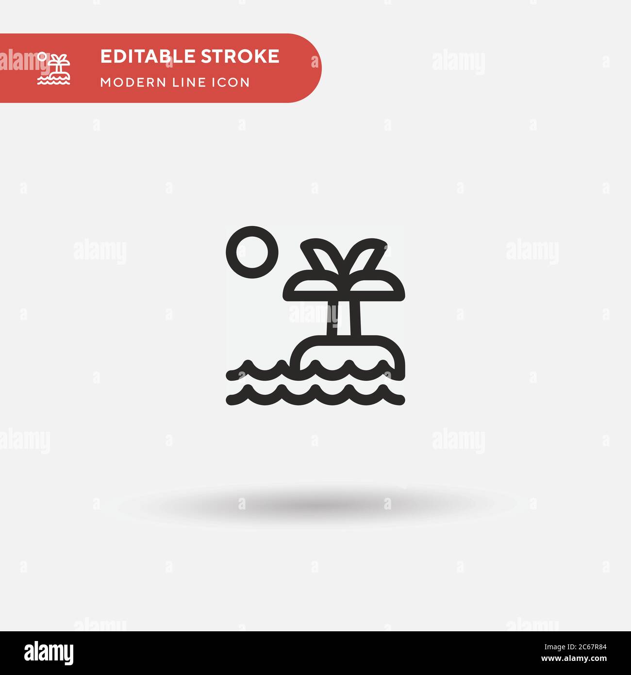 Island Simple Vector Icon Illustration Symbol Design Template For Web