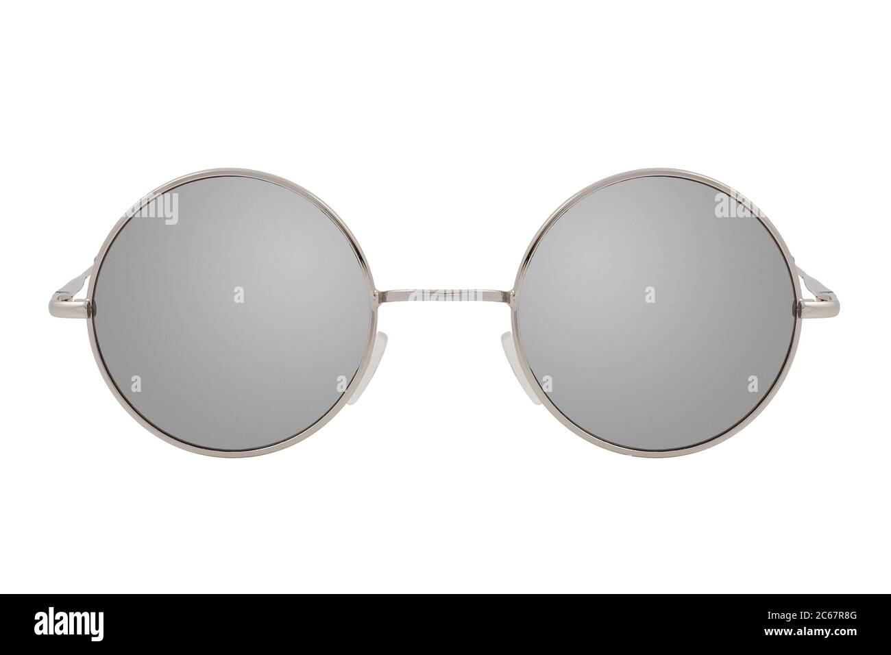 round sunglasses silver frame